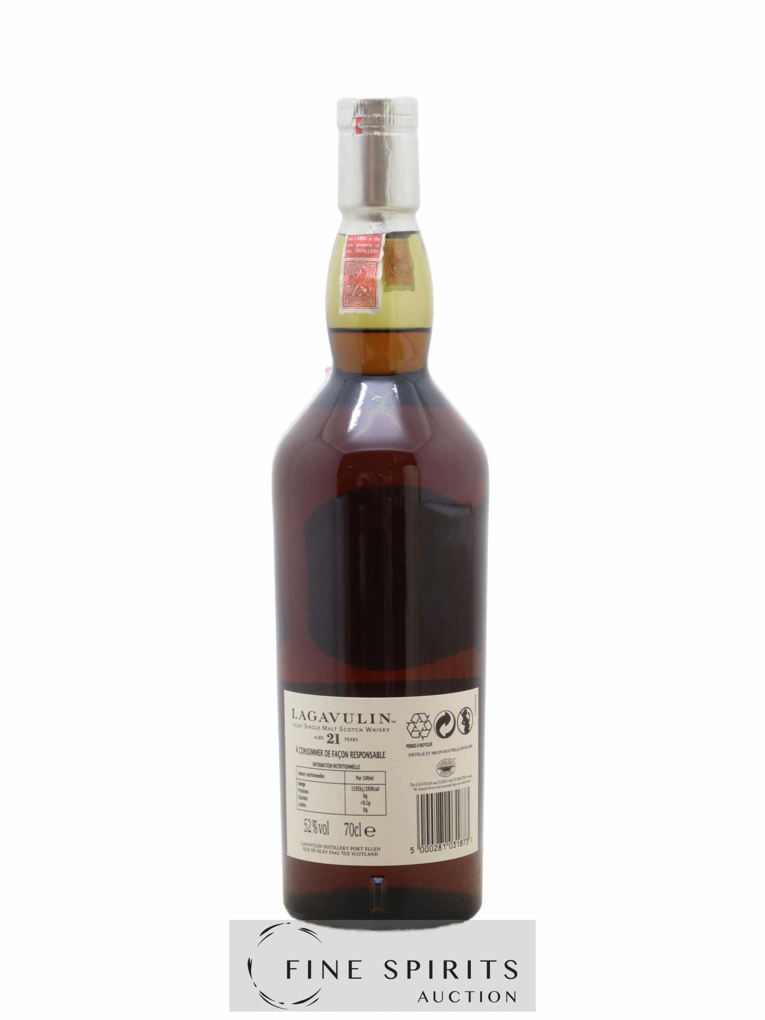 Lagavulin 21 years 1991 Of. Natural Cask Strength Sherry Cask Finish - One of 2772 - bottled 2012 Limited Edition - Lot of 1 bottle - 2