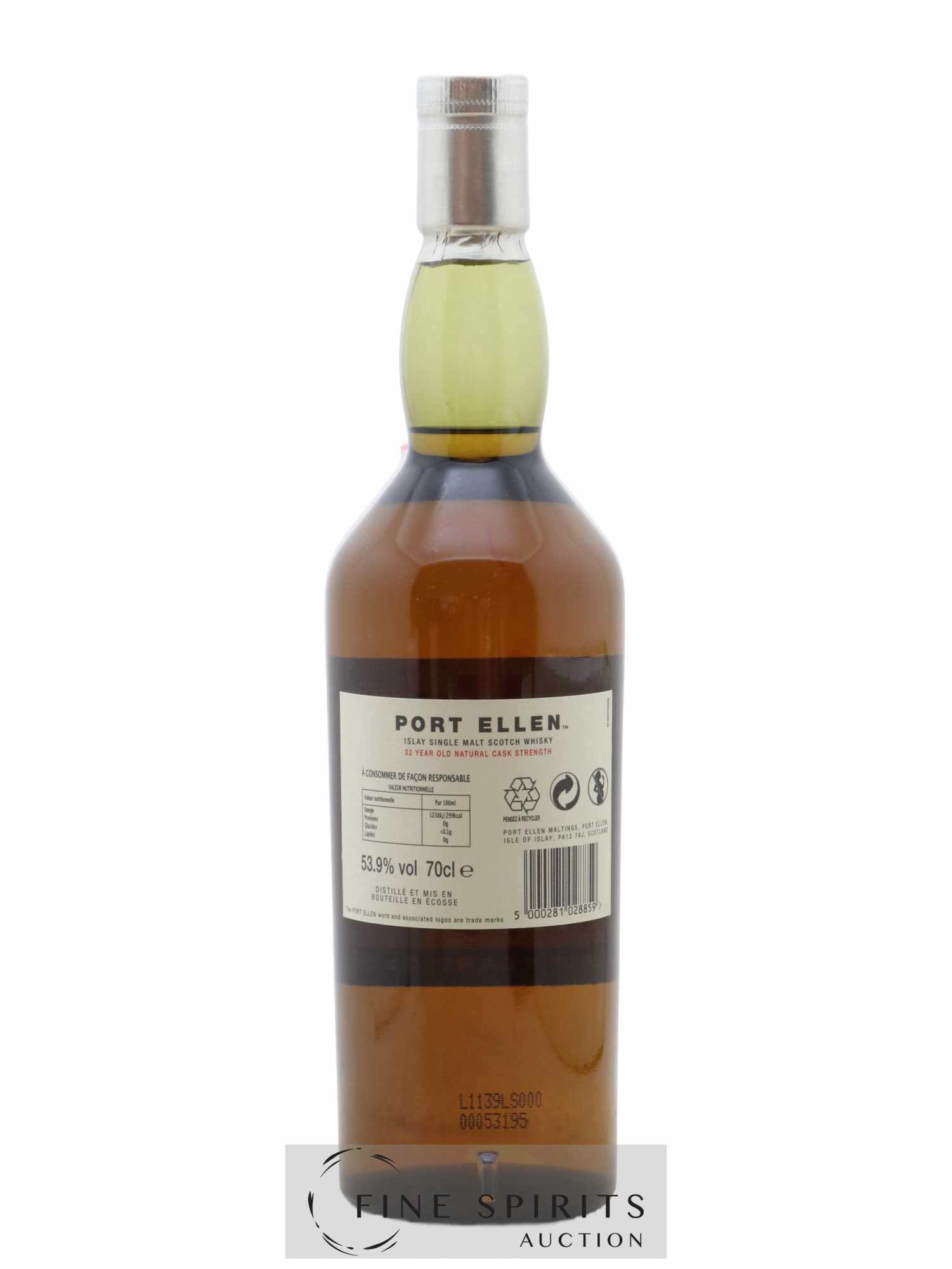 Port Ellen 32 years 1979 Of. 11th Release Natural Cask Strength - One of 2988 - bottled 2011 Limited Edition - Lot de 1 bouteille - 2