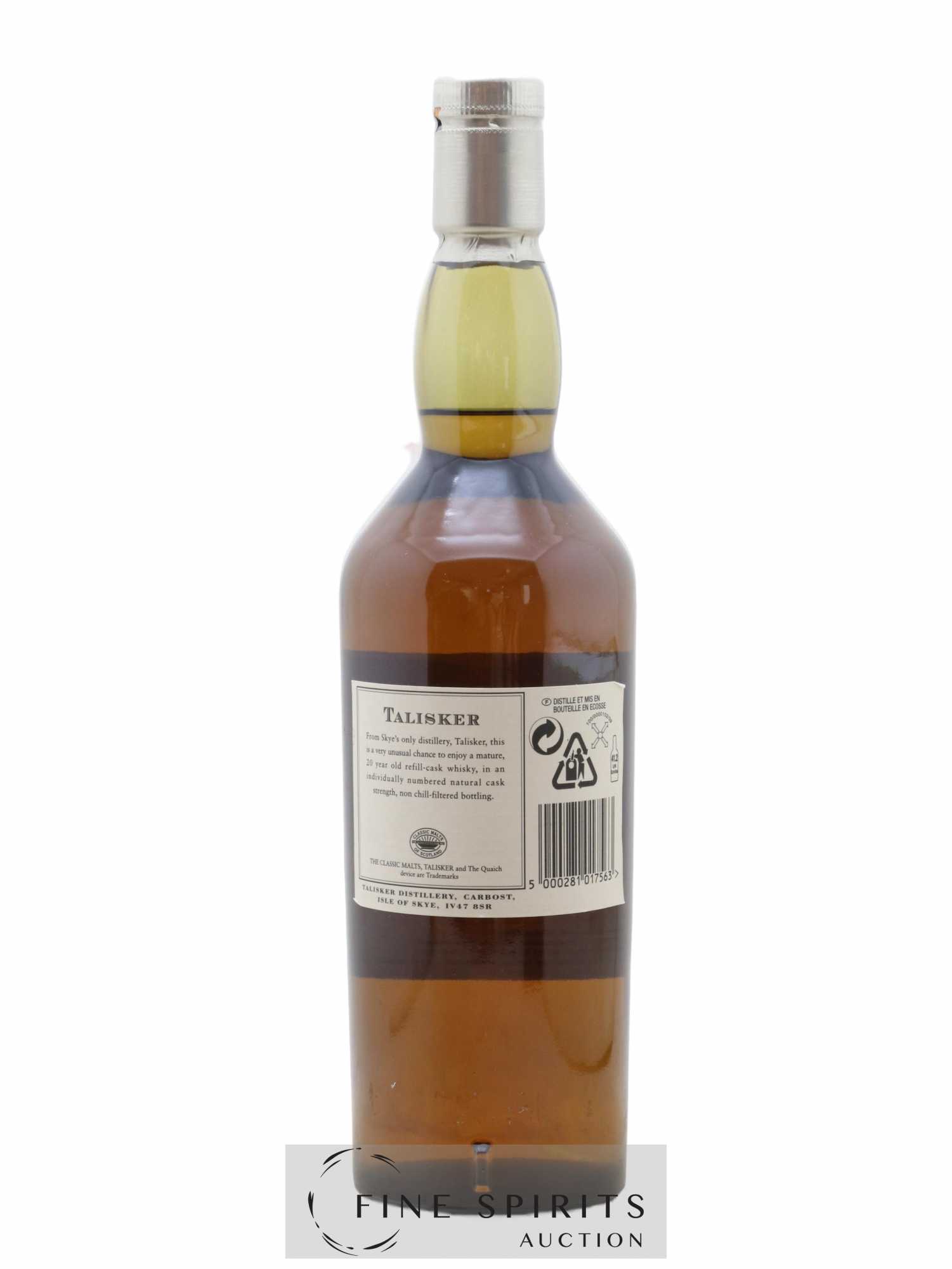 Talisker 20 years 1982 Of. Natural Cask Strength - One of 12000 - bottled 2003 Limited Edition - Lot de 1 bouteille - 2