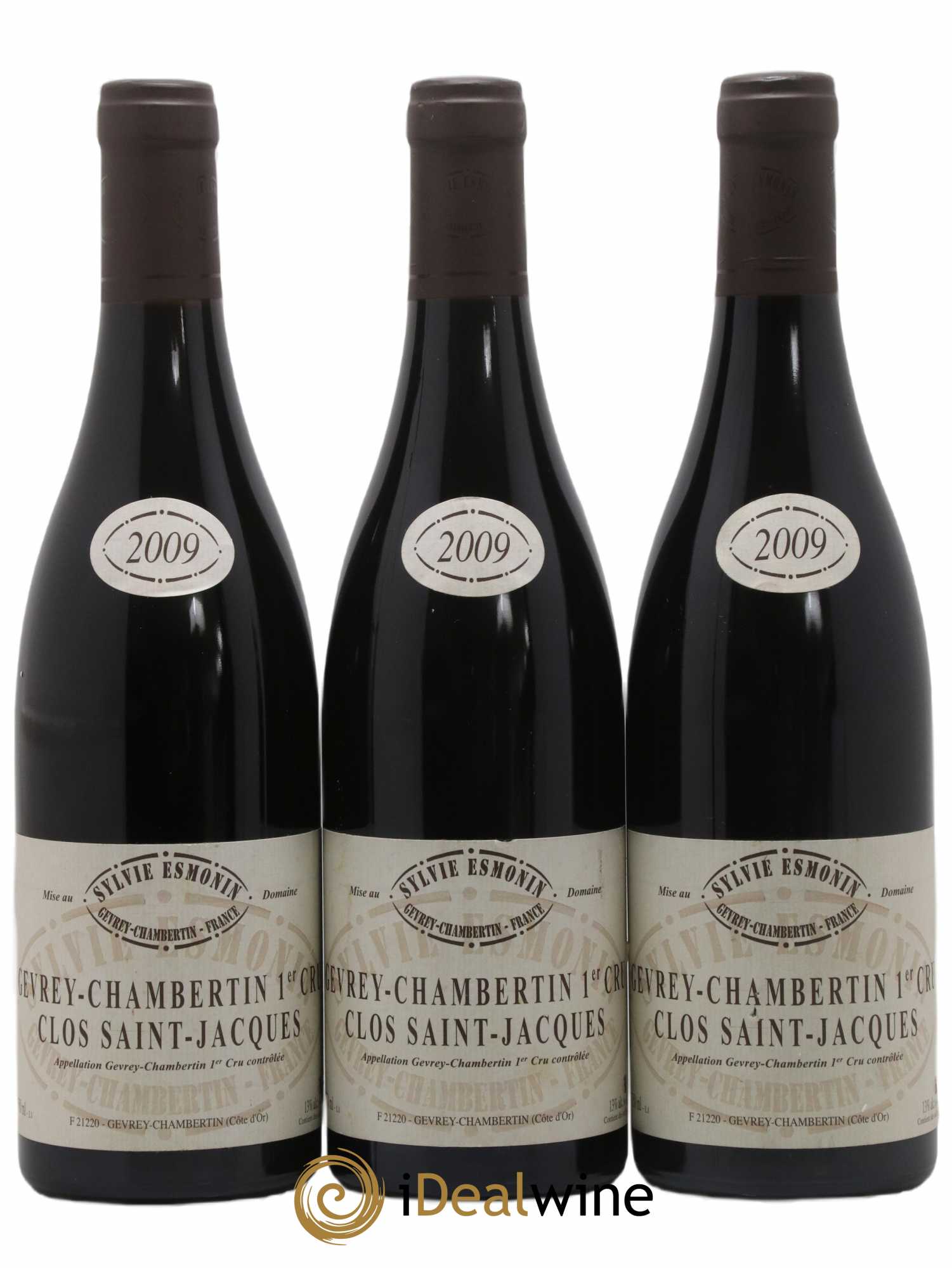 Gevrey-Chambertin 1er Cru Clos Saint Jacques Sylvie Esmonin 2009 - Lot de 3 bouteilles - 0