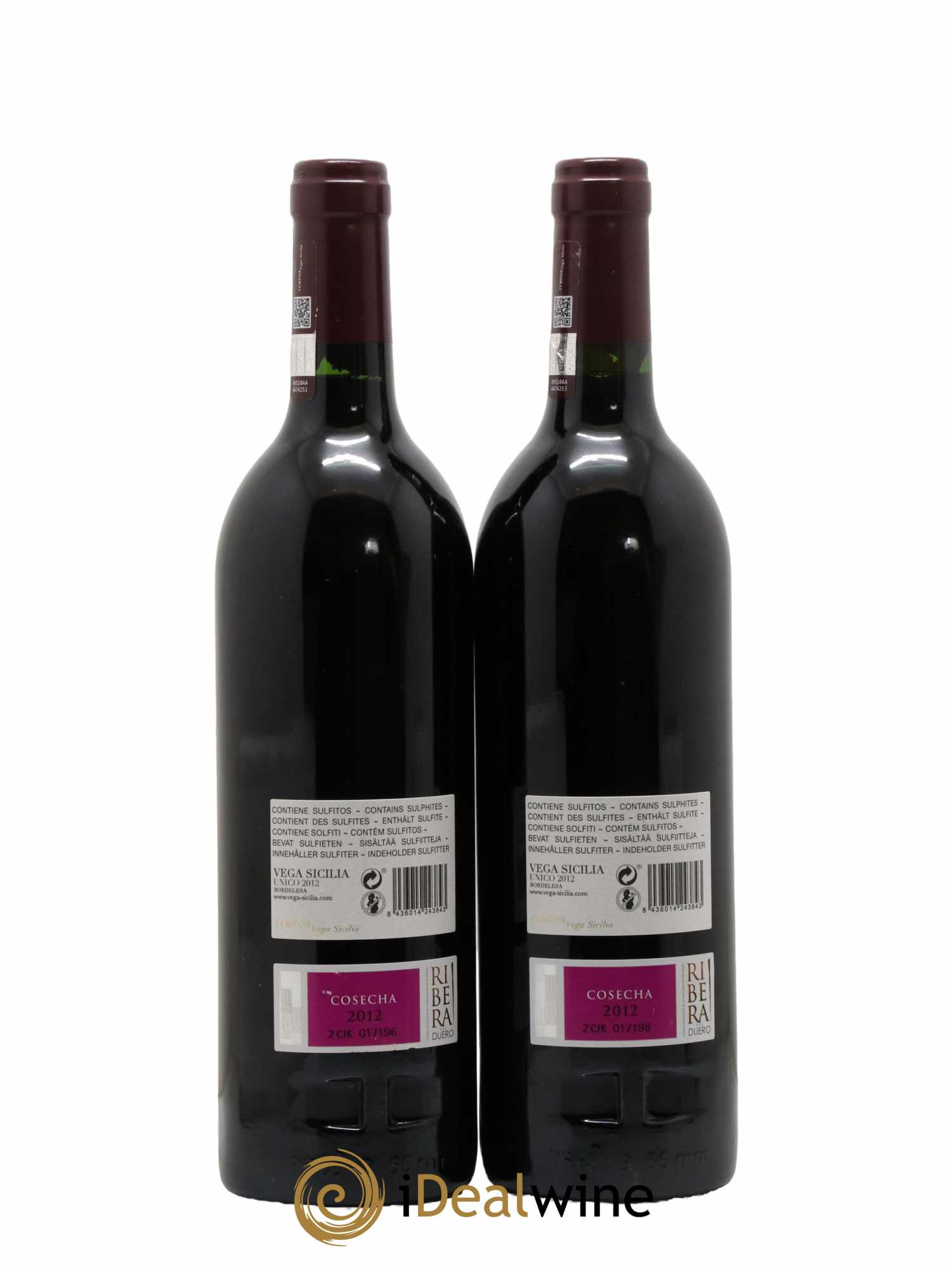 Ribera Del Duero DO Vega Sicilia Unico Famille Alvarez 2012 - Lot de 2 bouteilles - 1