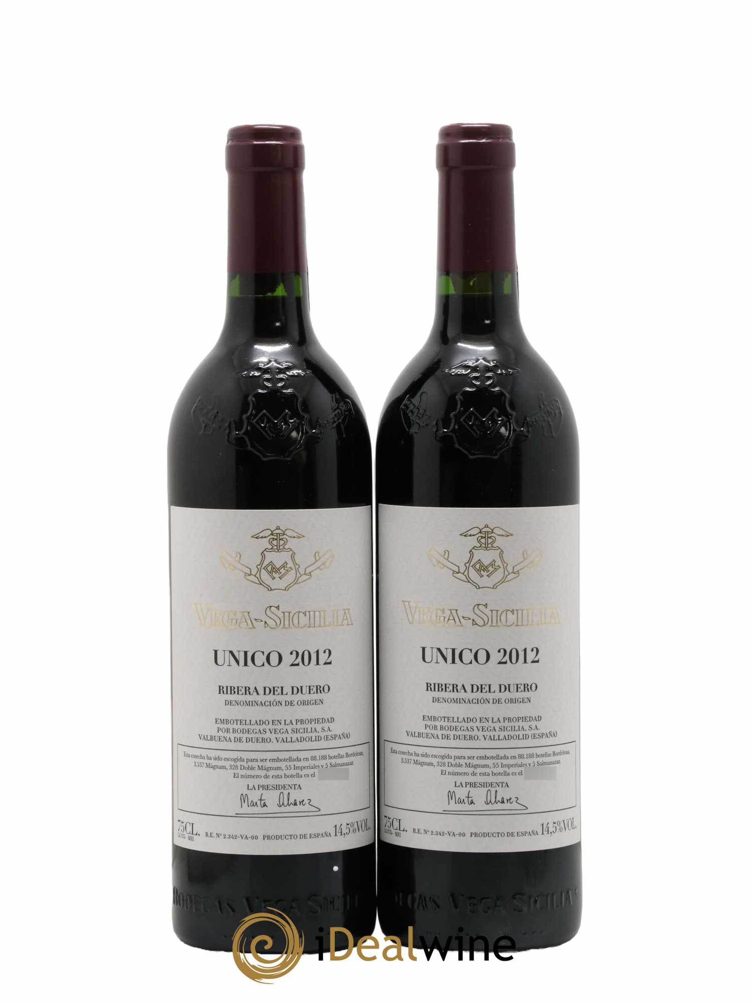 Ribera Del Duero DO Vega Sicilia Unico Famille Alvarez 2012 - Lot de 2 bouteilles - 0