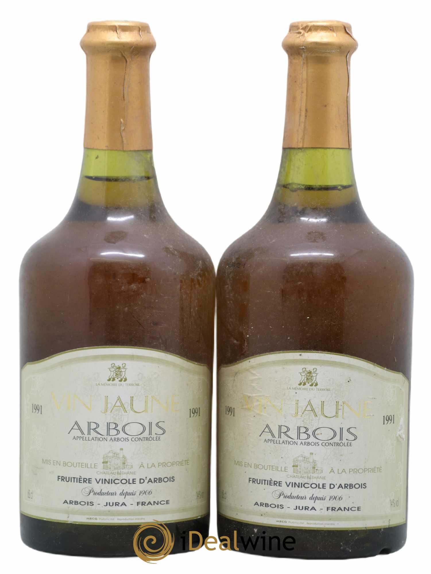 Arbois Vin Jaune Fruitière Vinicole d'Arbois 1991 - Lot de 2 bouteilles - 0