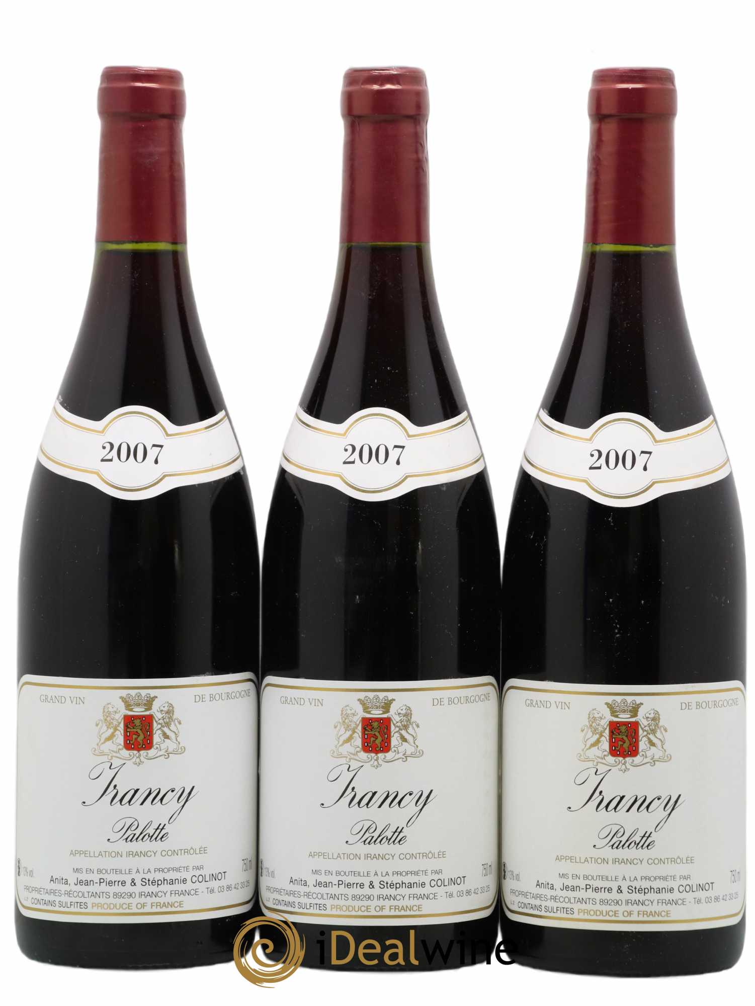 Irancy Palotte Colinot 2007 - Lot de 3 bouteilles - 0