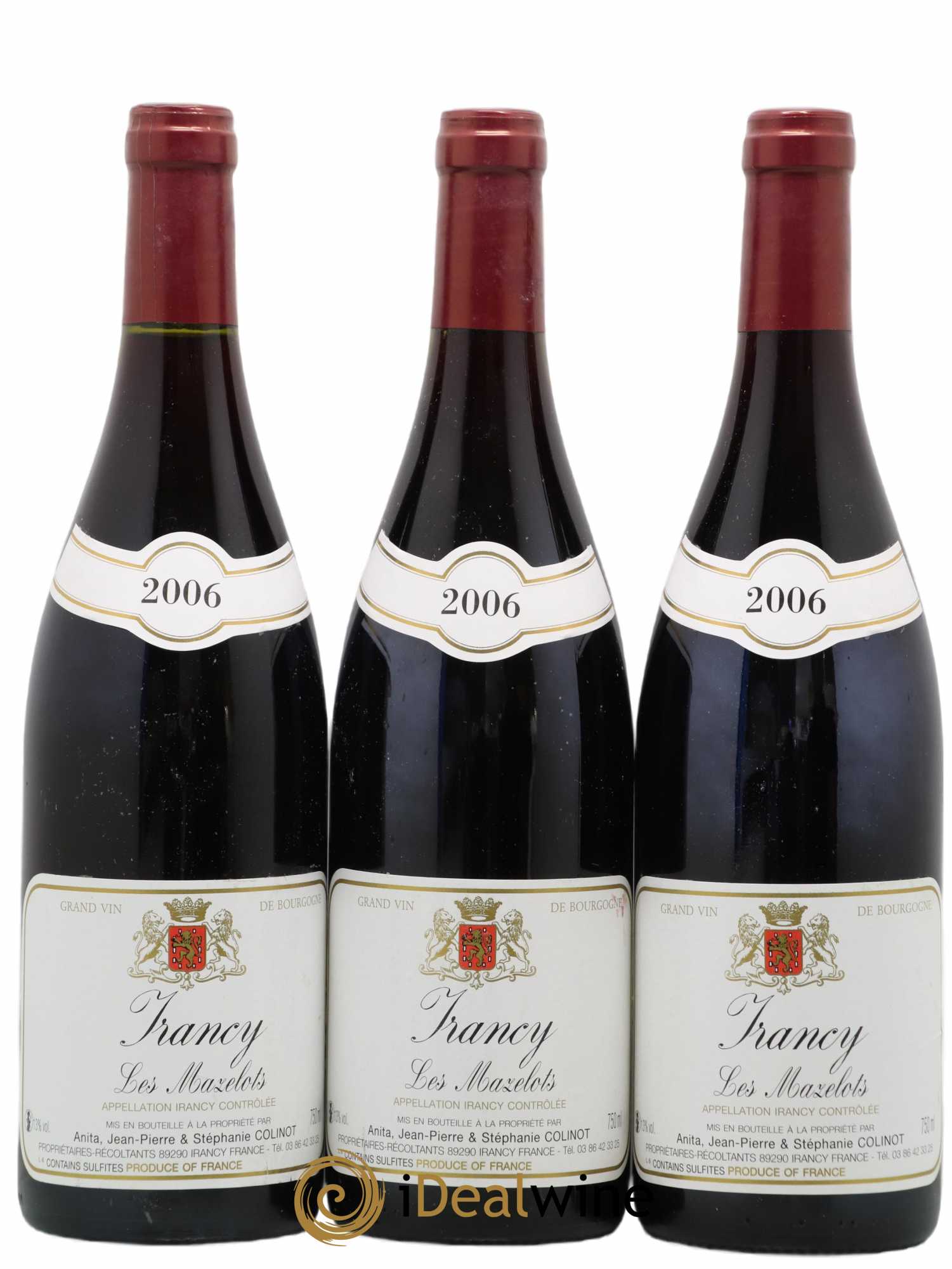 Irancy Les Mazelots Stéphanie Colinot 2006 - Lot of 3 bottles - 0