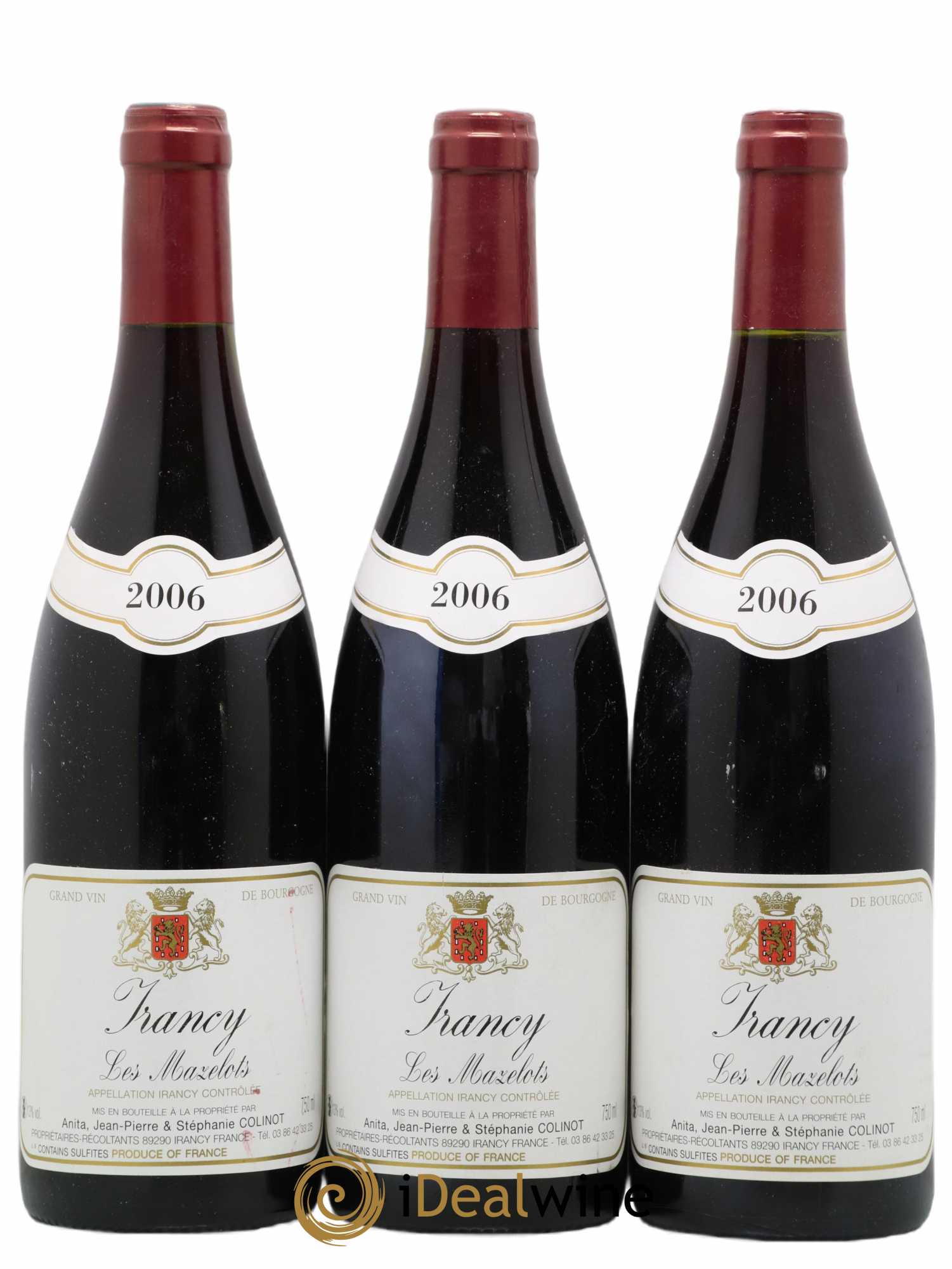 Irancy Les Mazelots Stéphanie Colinot 2006 - Lot de 3 bouteilles - 0