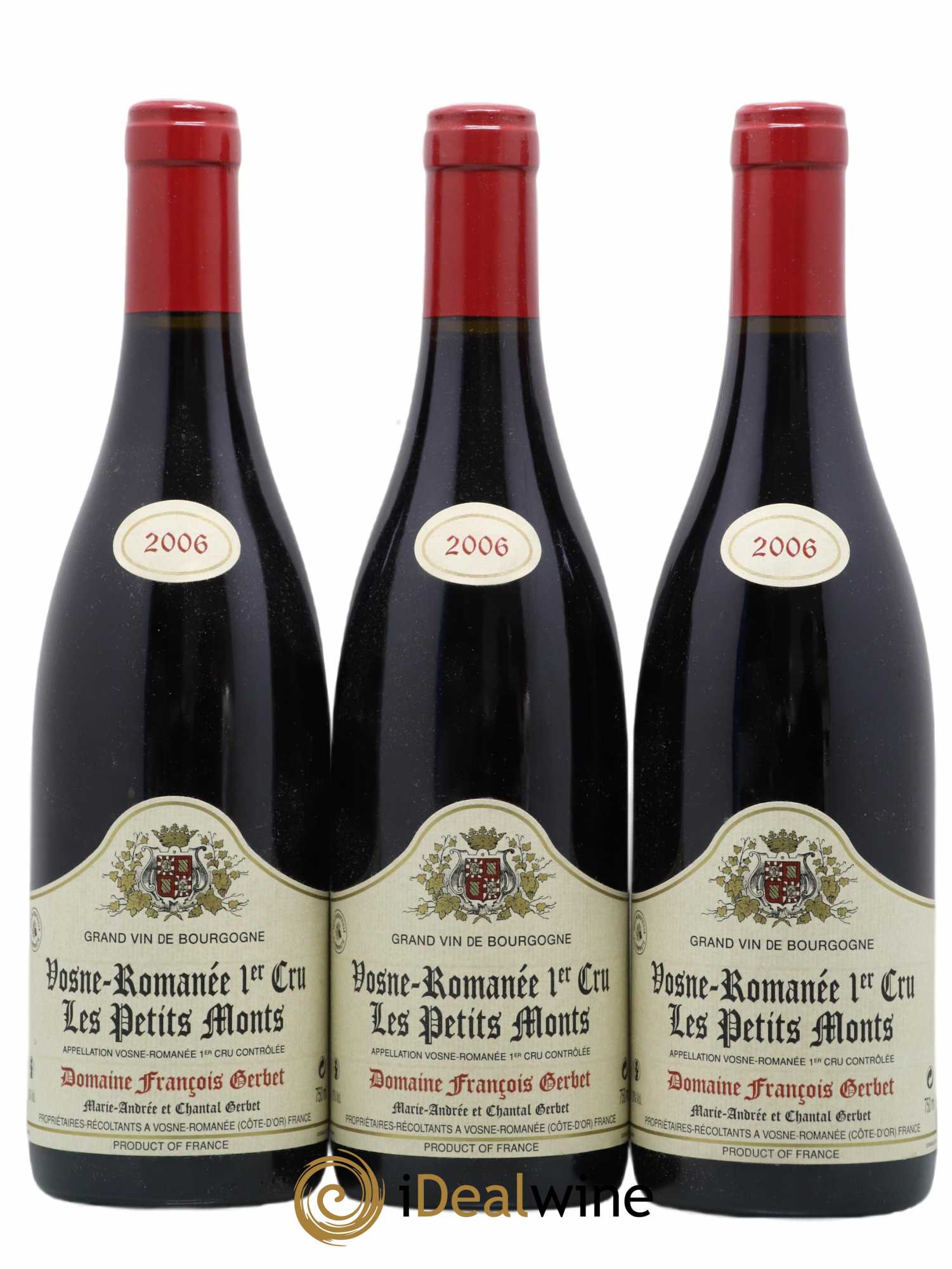 Vosne-Romanée 1er Cru Les Petits Monts François Gerbet 2006 - Lot de 3 bouteilles - 0