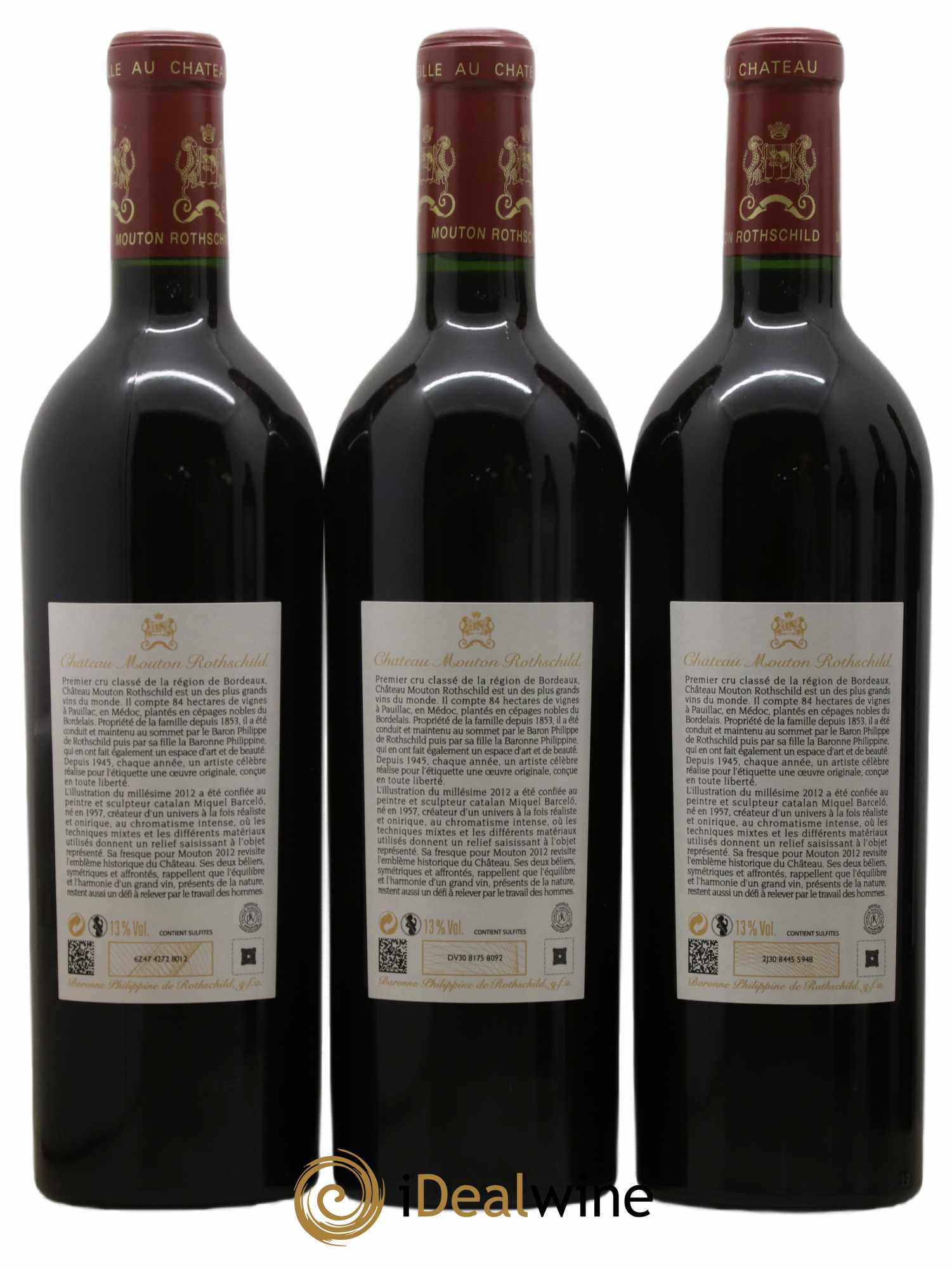 Château Mouton Rothschild 1er Grand Cru Classé 2012 - Lot de 6 bouteilles - 2