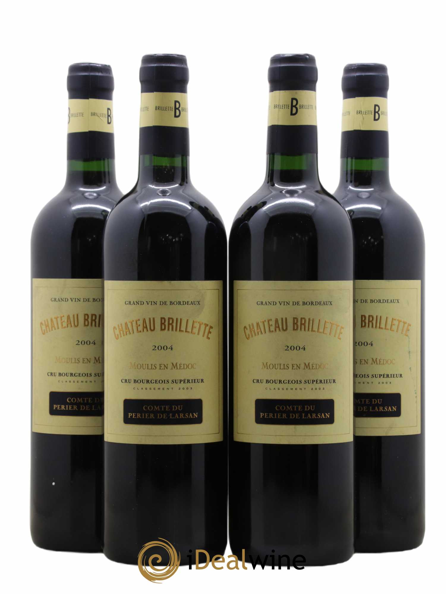 Château Brillette Cru Bourgeois (sans prix de réserve) 2004 - Lot de 4 bouteilles - 0