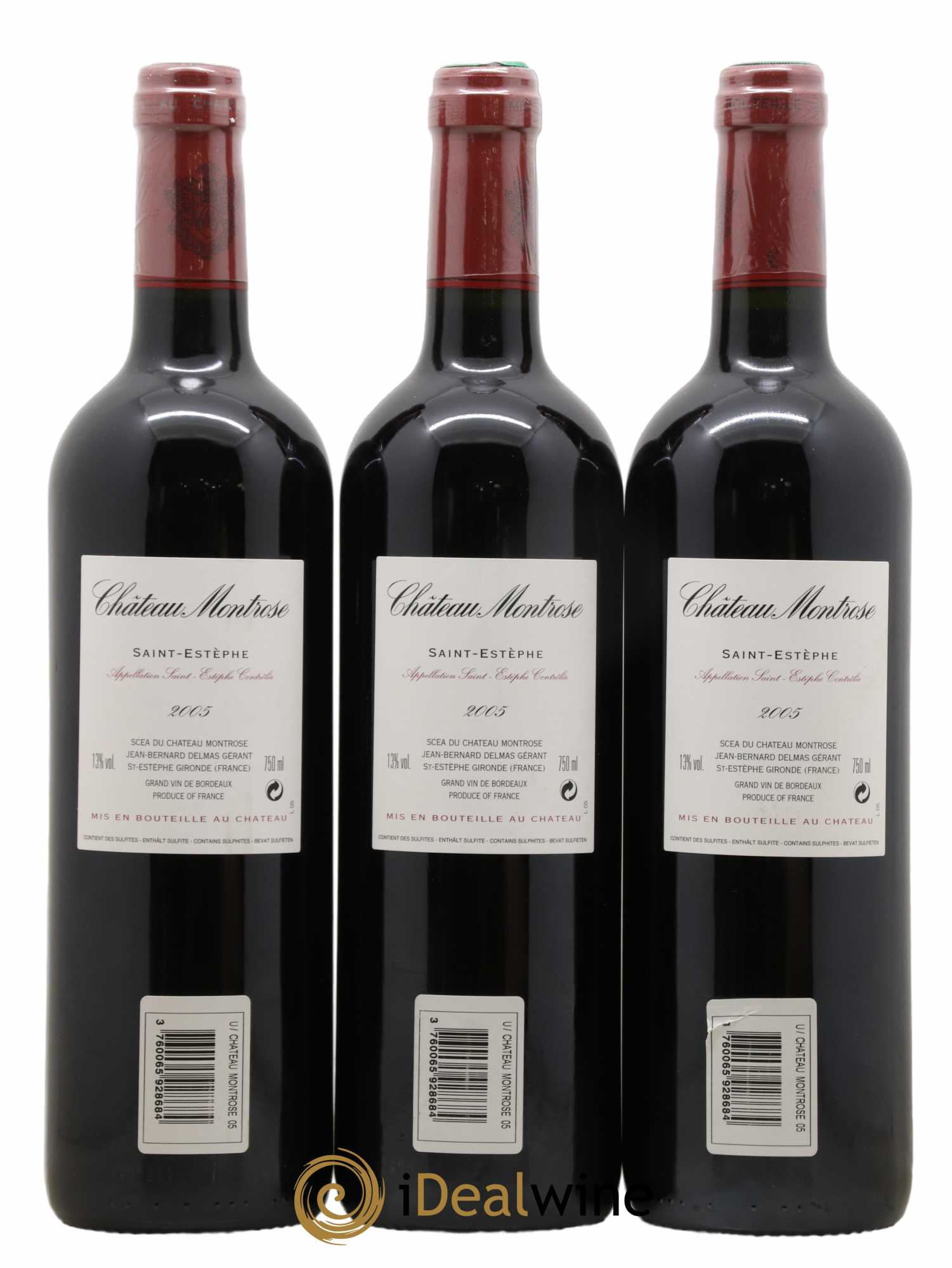 Château Montrose 2ème Grand Cru Classé 2005 - Lot de 3 bouteilles - 1