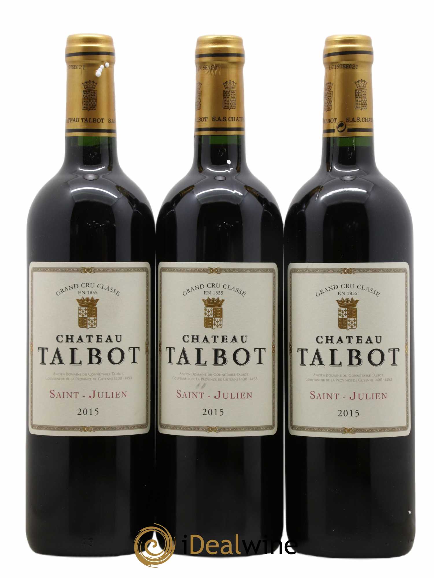 Château Talbot 4ème Grand Cru Classé 2015 - Lot de 3 bouteilles - 0
