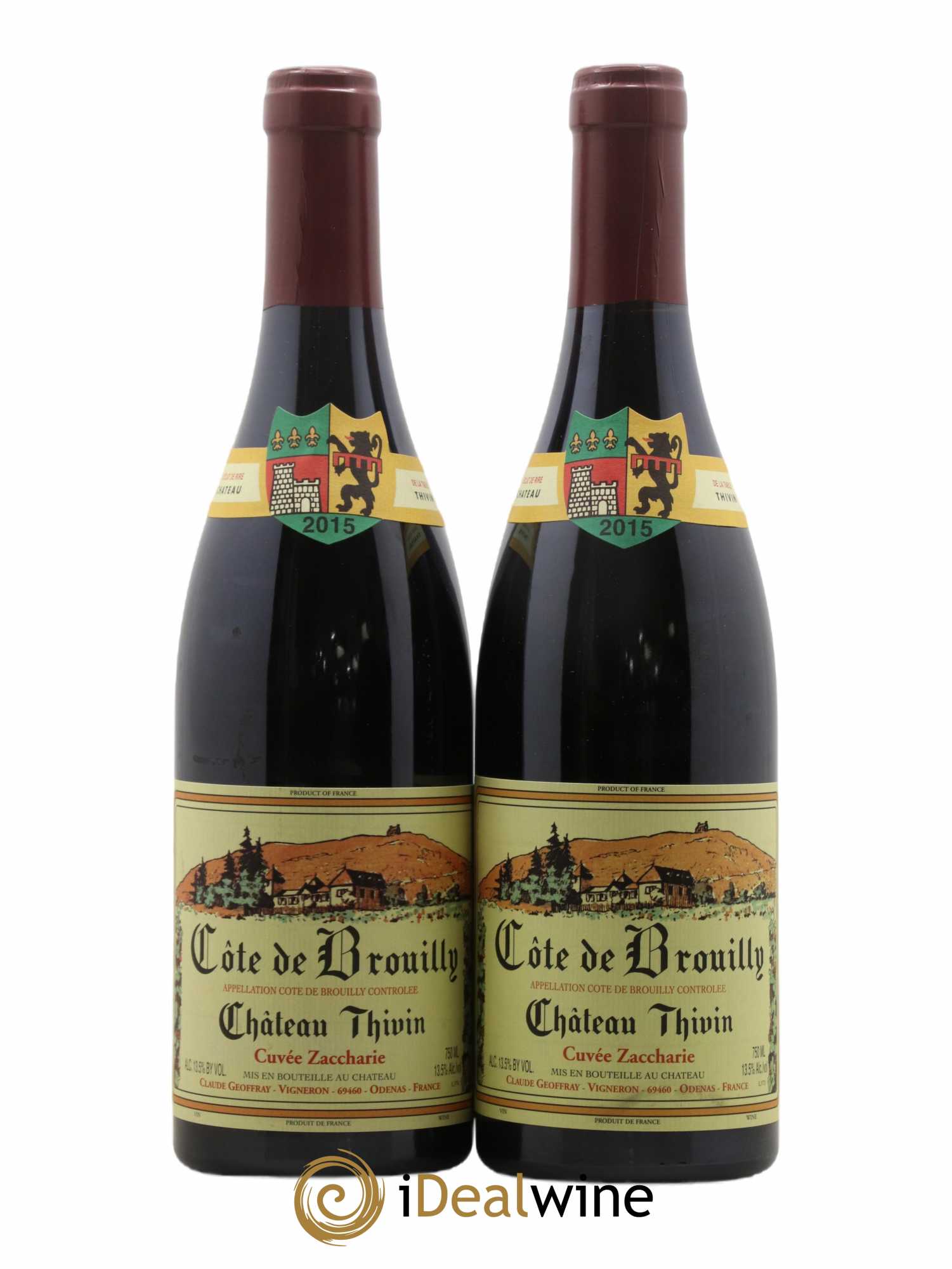 Côte de Brouilly Cuvée Zaccharie Château Thivin 2015 - Lot de 2 bouteilles - 0