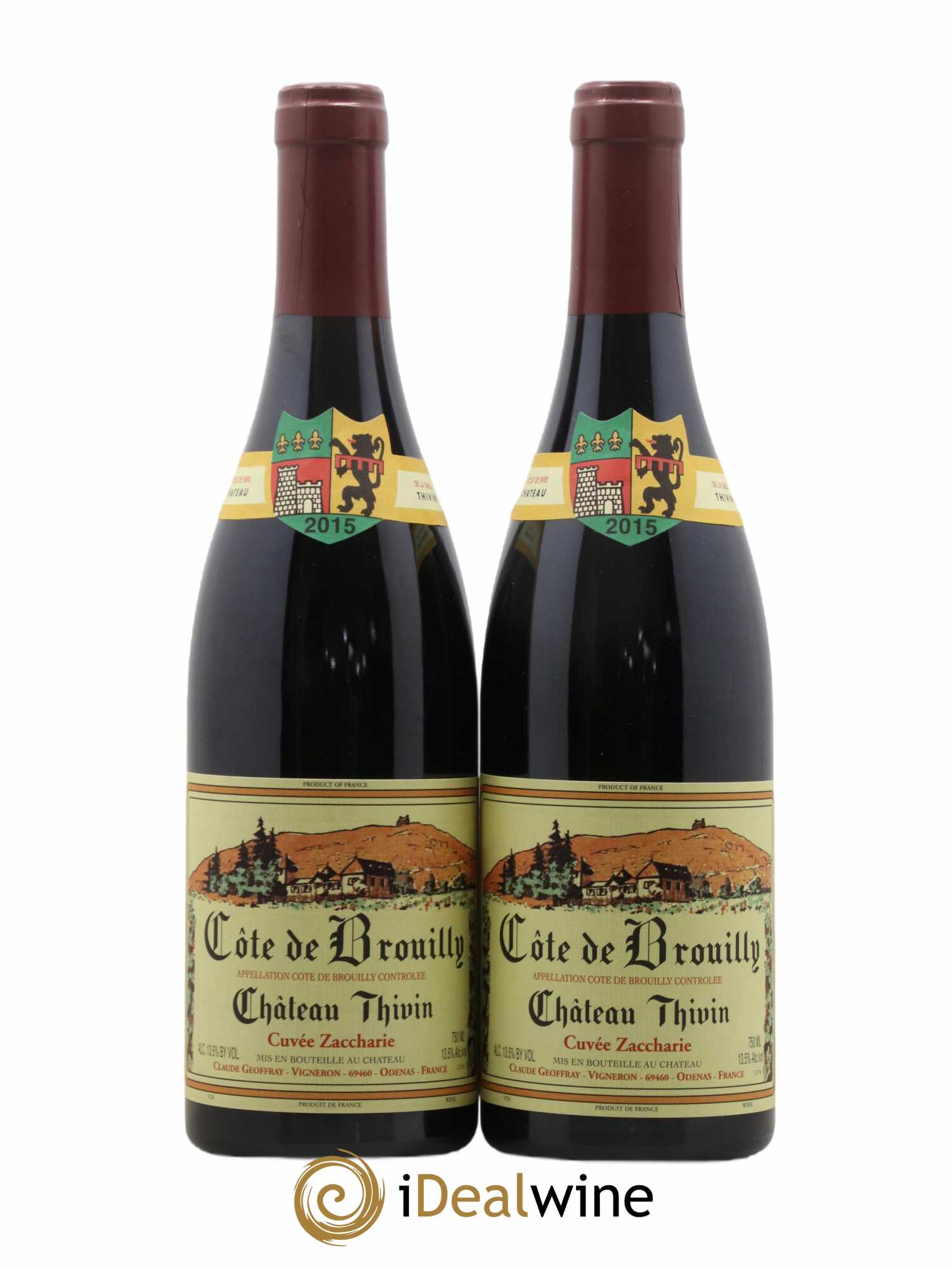 Côte de Brouilly Cuvée Zaccharie Château Thivin 2015 - Lot de 2 bouteilles - 0
