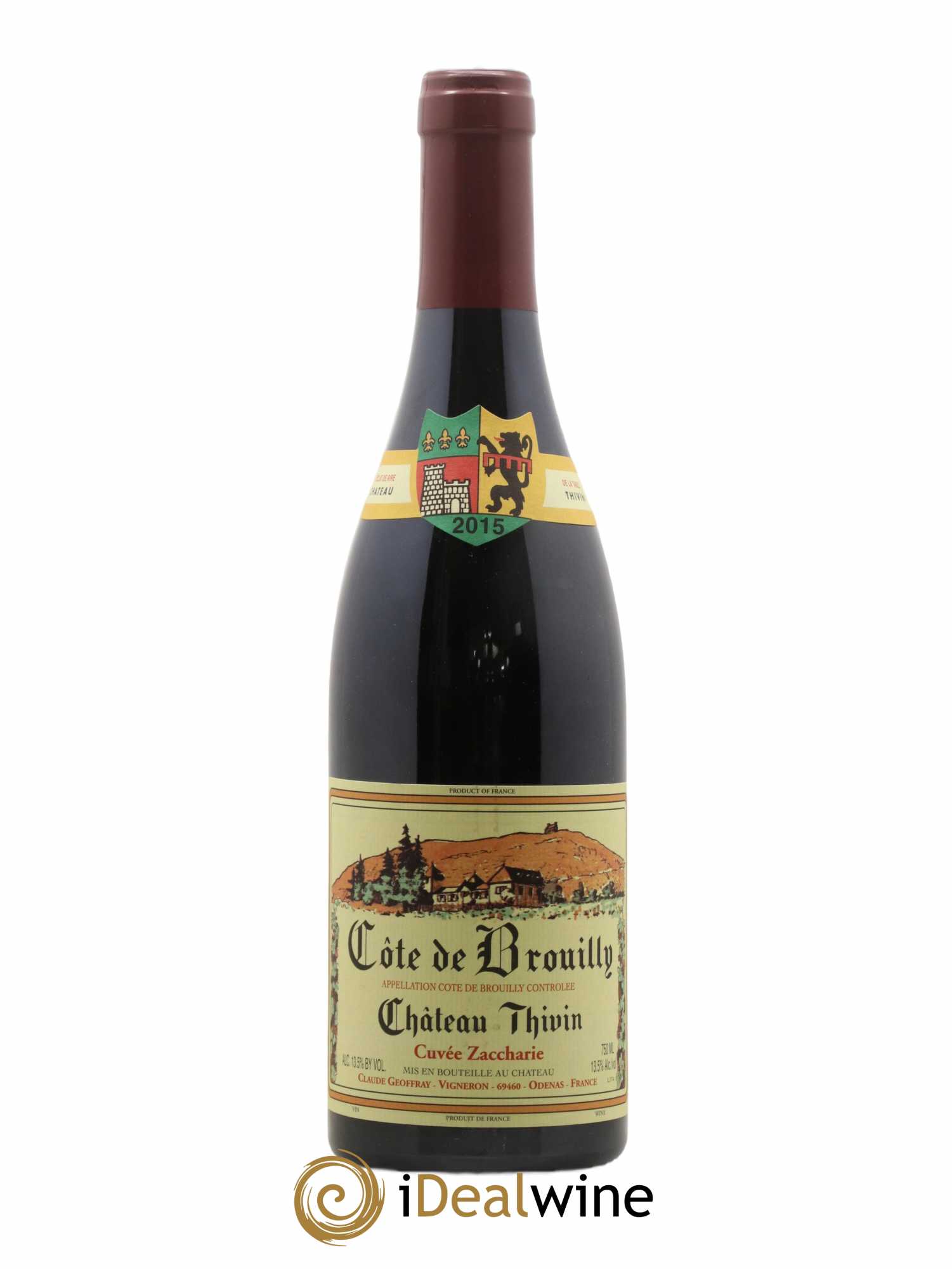 Côte de Brouilly Cuvée Zaccharie Château Thivin 2015 - Lot de 1 bouteille - 0