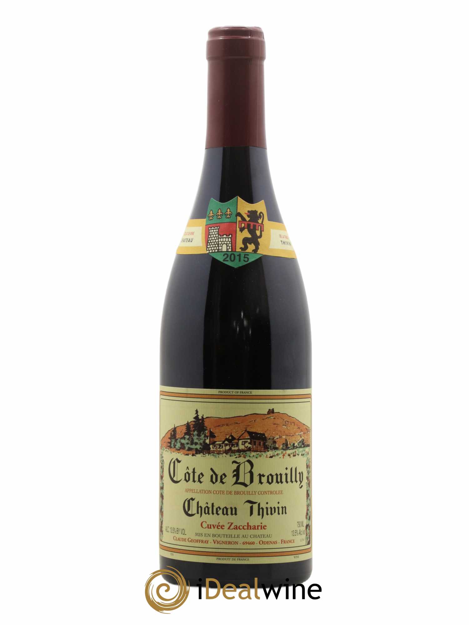 Côte de Brouilly Cuvée Zaccharie Château Thivin 2015 - Lot de 1 bouteille - 0