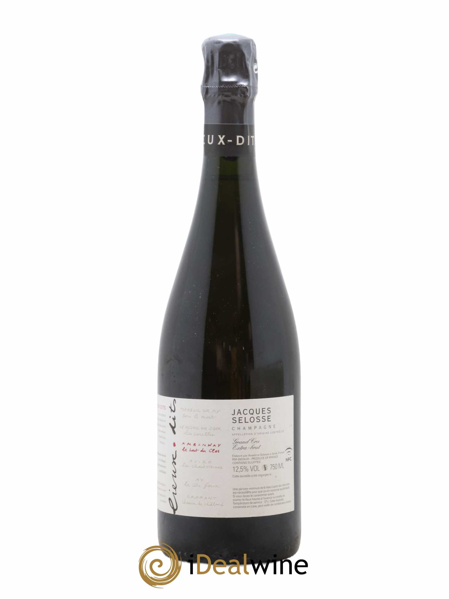 Ambonnay Le Bout du Clos Grand Cru Extra-Brut Jacques Selosse - Lot de 1 bouteille - 1