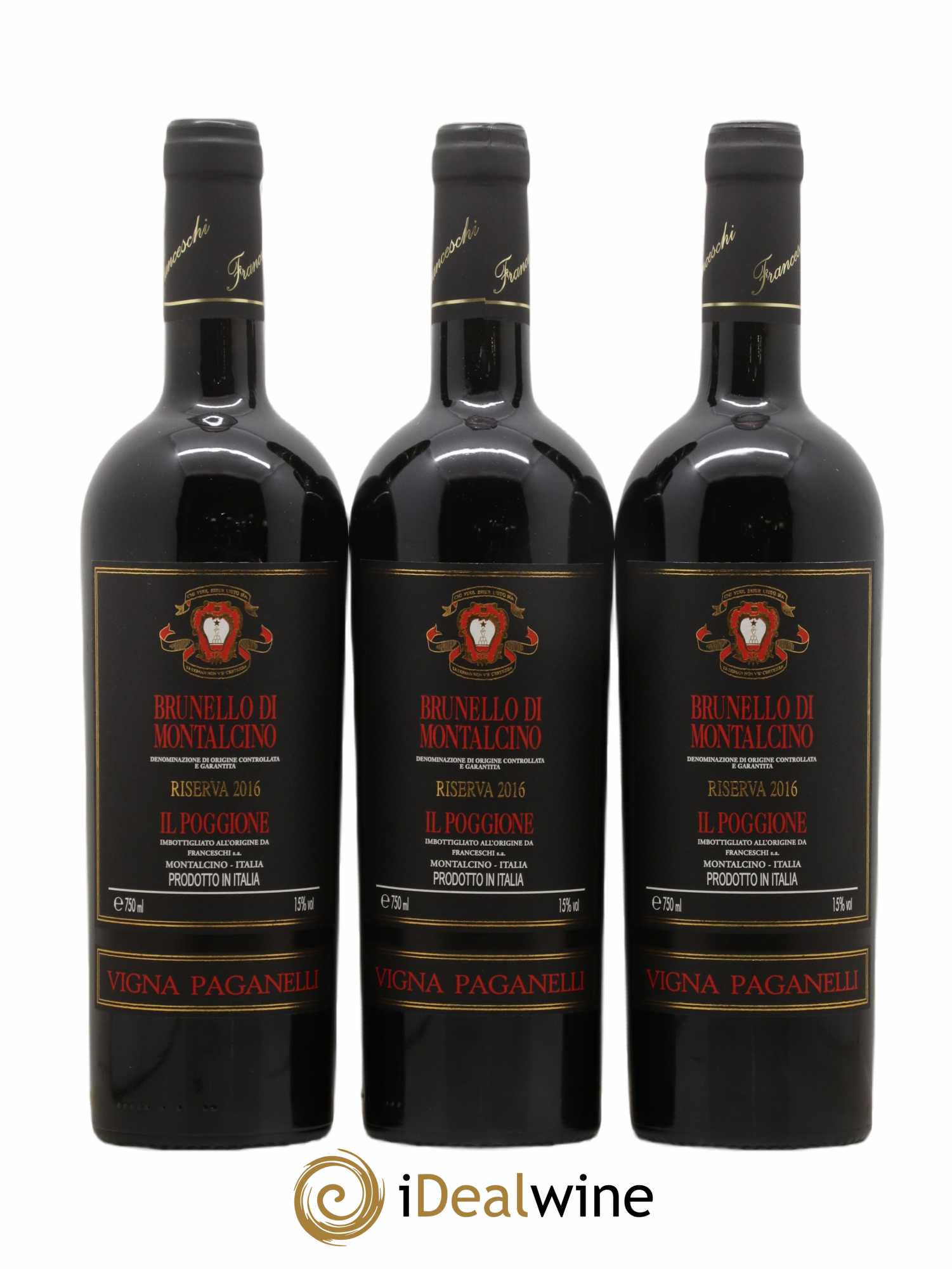 Brunello di Montalcino DOCG Il Poggione Riserva Vigna Paganelli Lavinio Franceschi 2016 - Lot de 6 bouteilles - 1