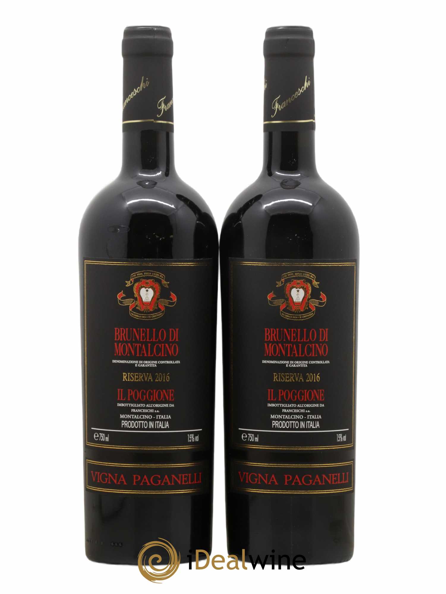 Brunello di Montalcino DOCG Il Poggione Riserva Vigna Paganelli Lavinio Franceschi 2016 - Lot de 2 bouteilles - 0