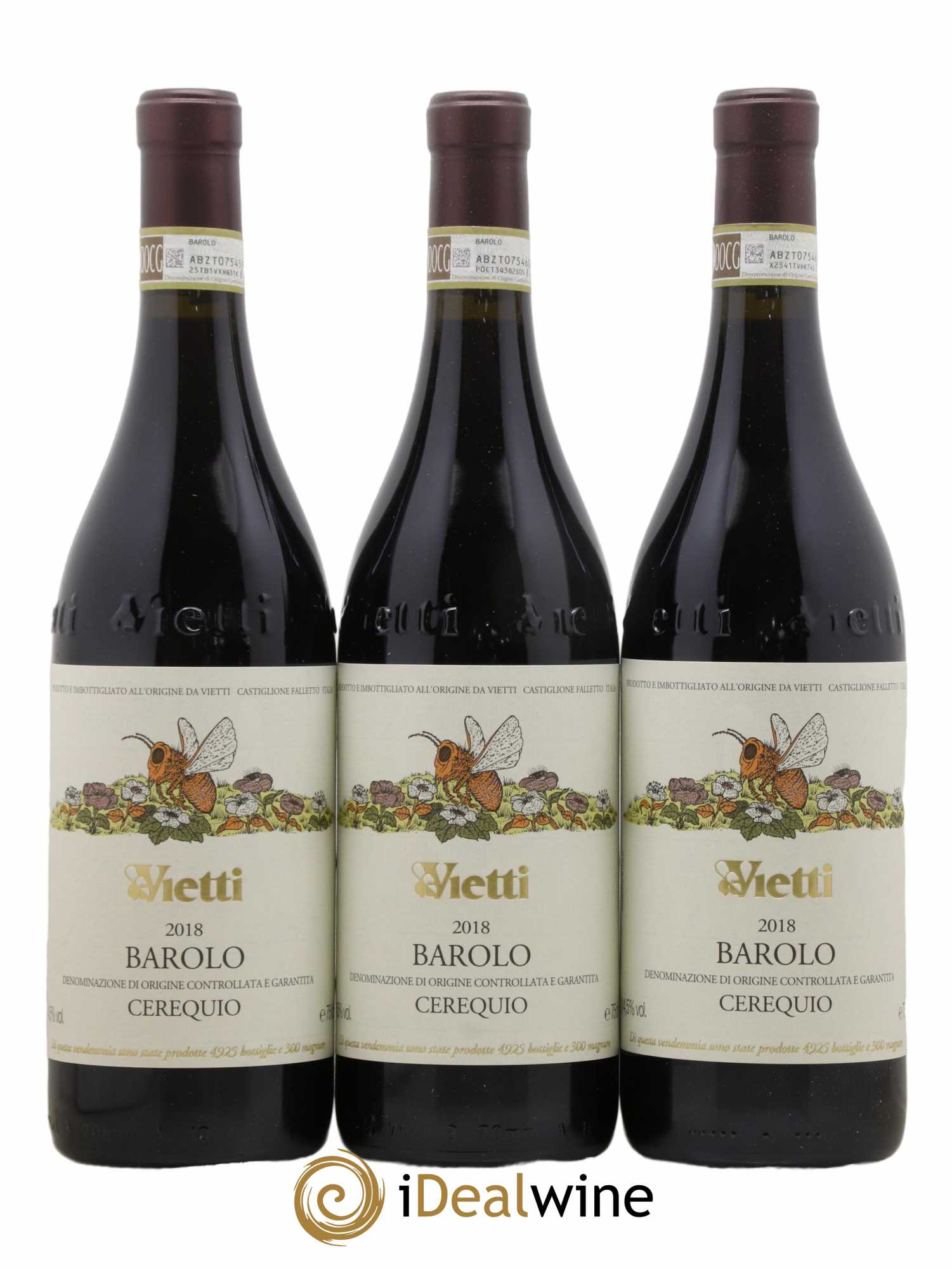 Barolo Cerequio - Vietti 2018 - Lot de 3 bouteilles - 0