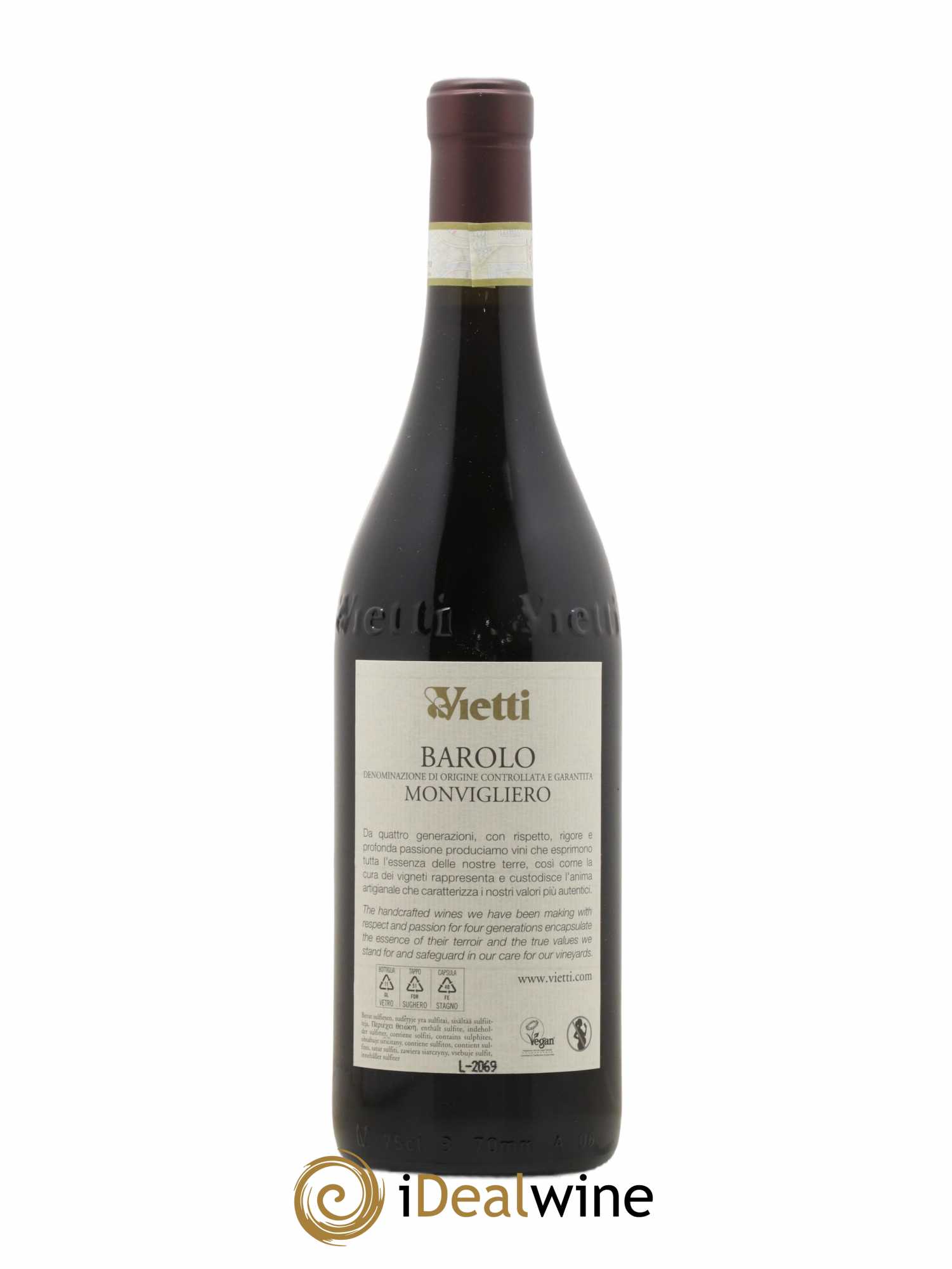 Barolo Monvigliero - Vietti 2018 - Lot de 1 bouteille - 2