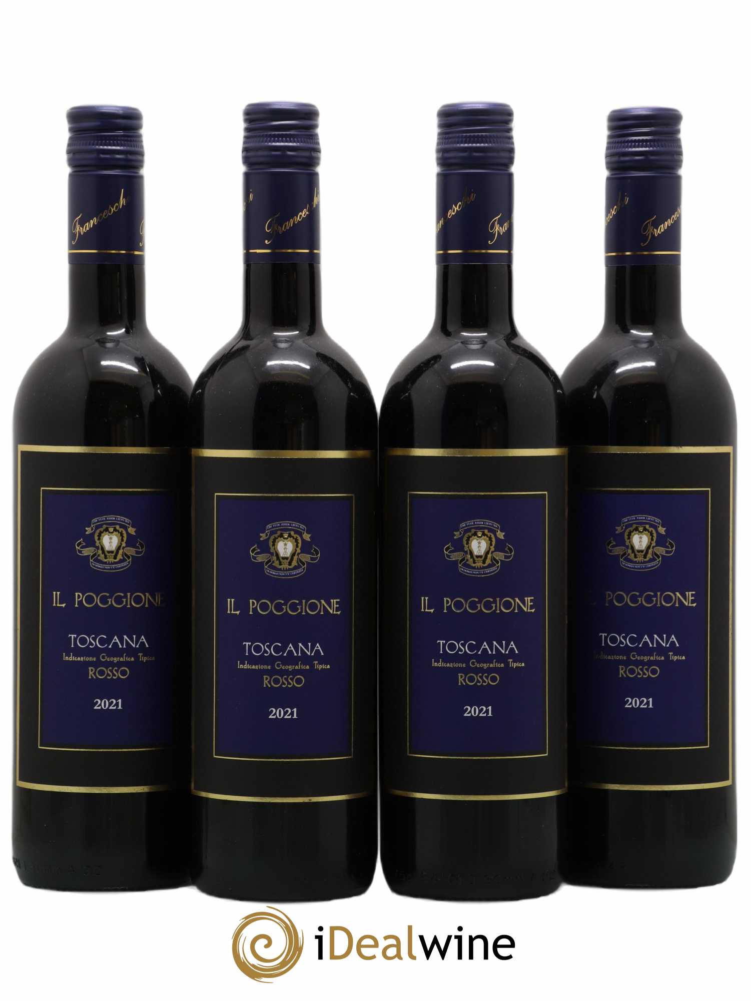 Toscana IGT Rosso Il Poggione 2021 - Lot de 4 bouteilles - 0