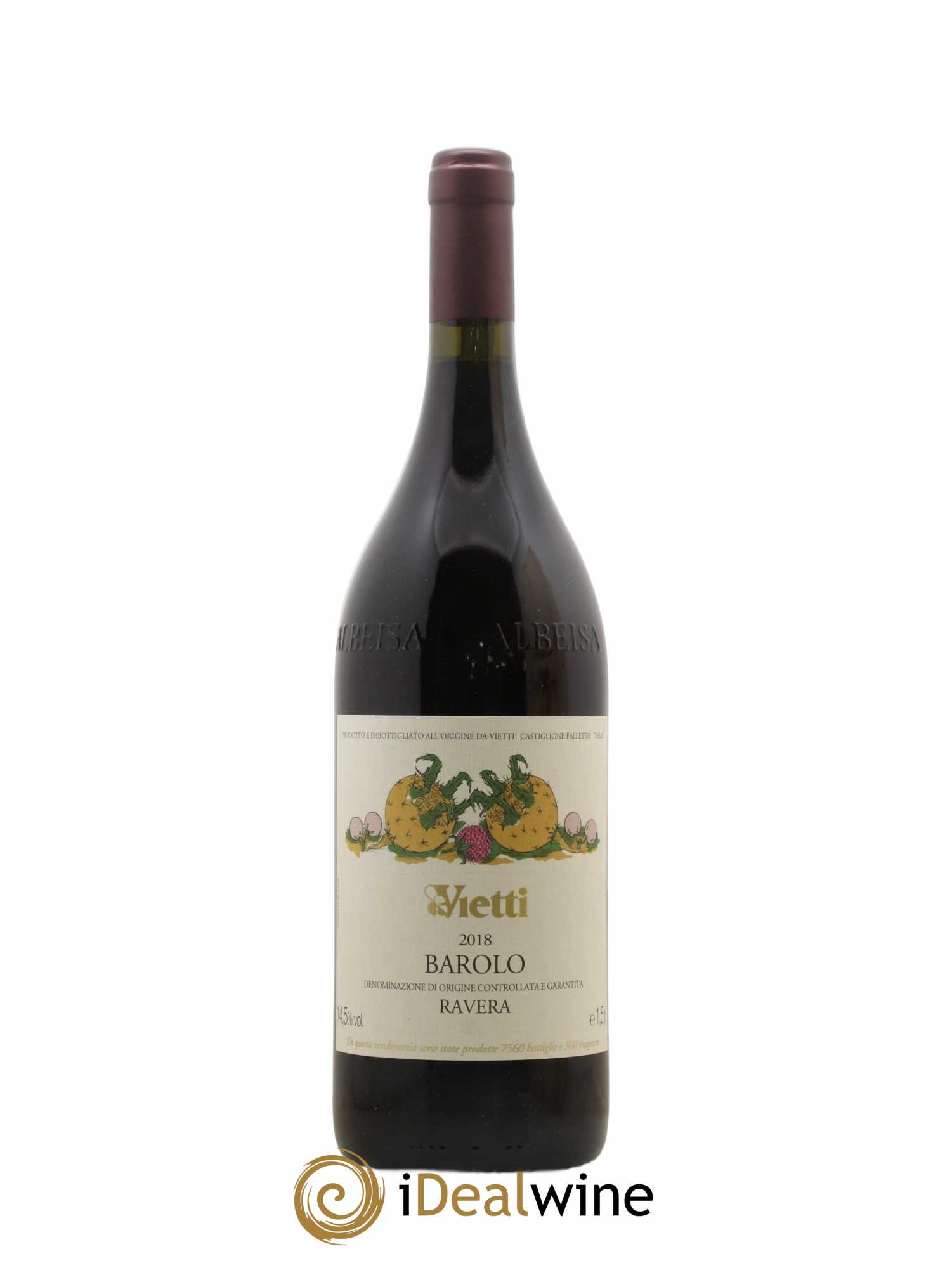 Barolo DOCG Ravera Vietti 2018 - Lot de 1 magnum - 1