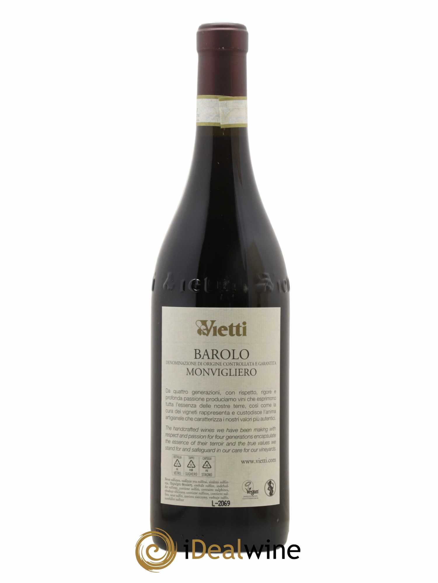 Barolo Monvigliero - Vietti 2018 - Lot de 1 bouteille - 2