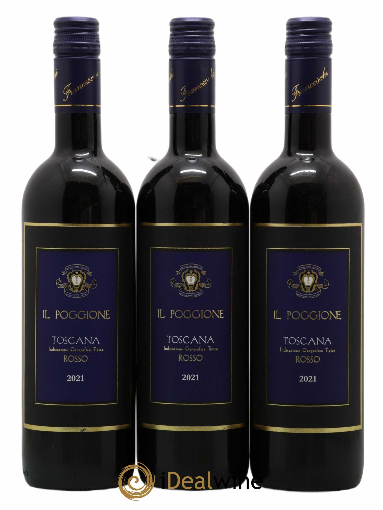 Toscana IGT Rosso Il Poggione 2021 - Lot de 3 bouteilles - 0