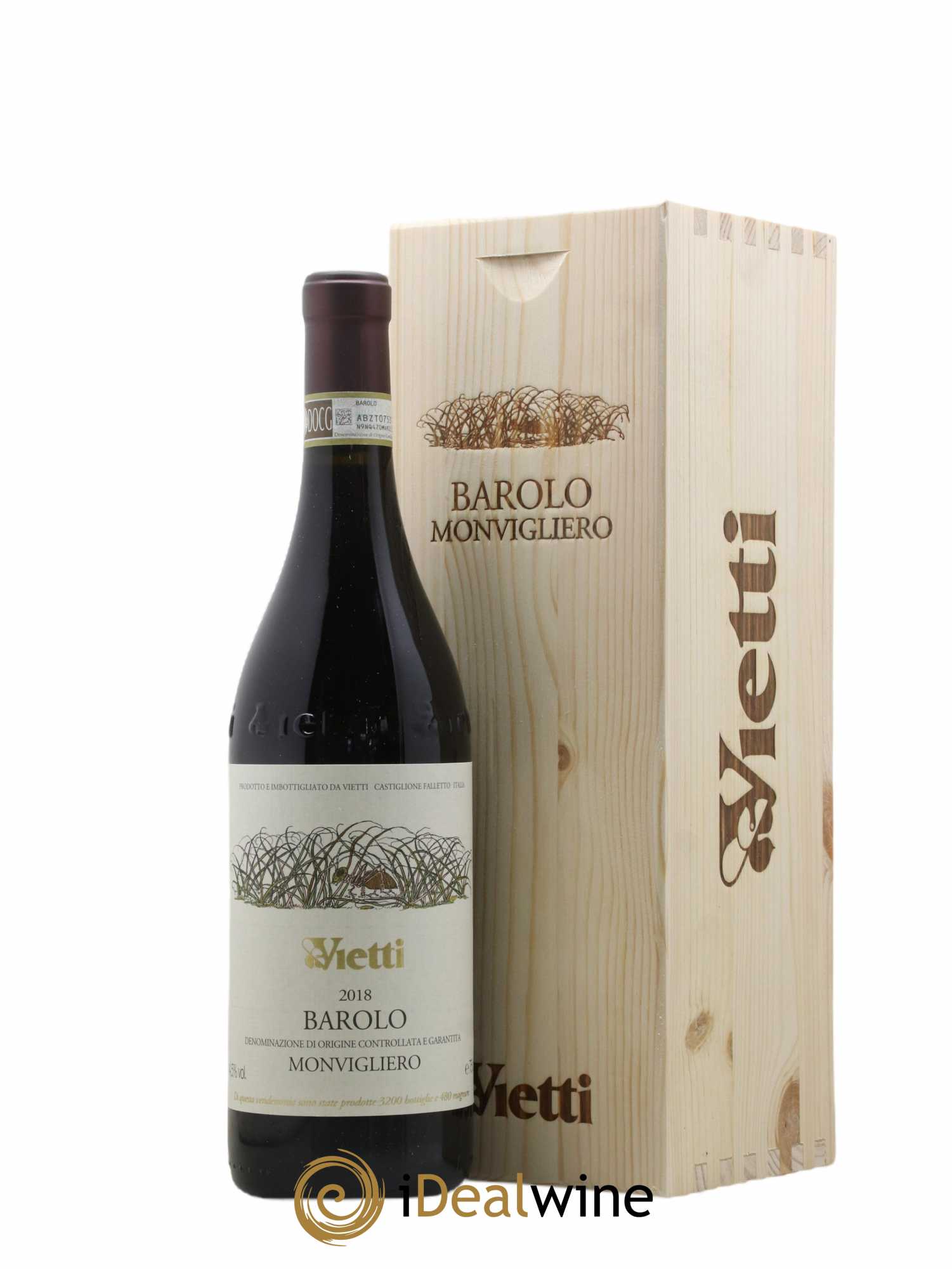 Barolo Monvigliero - Vietti 2018 - Lot de 1 bouteille - 0