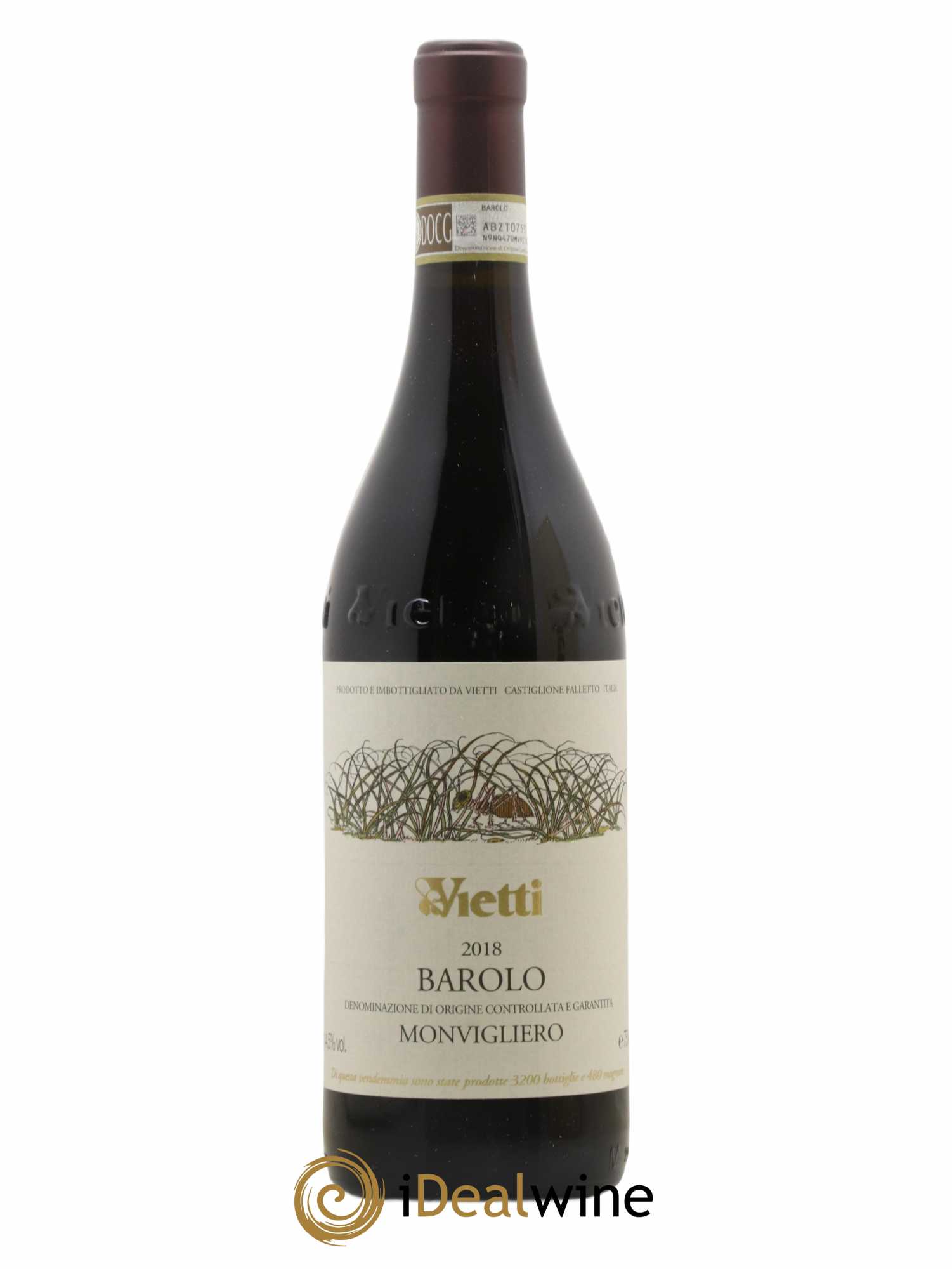 Barolo Monvigliero - Vietti 2018 - Lot de 1 bouteille - 1