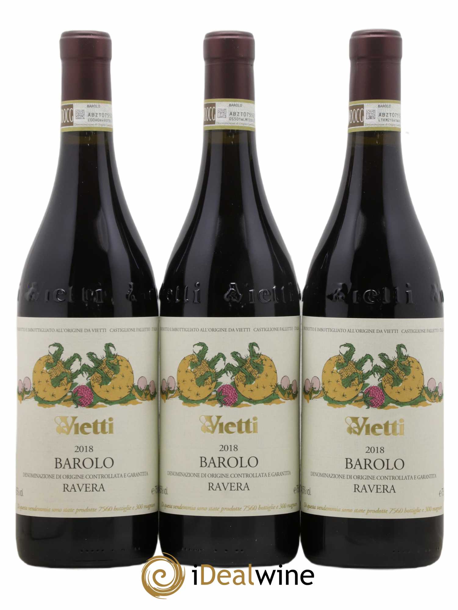 Barolo DOCG Ravera Vietti 2018 - Posten von 6 Flaschen - 1