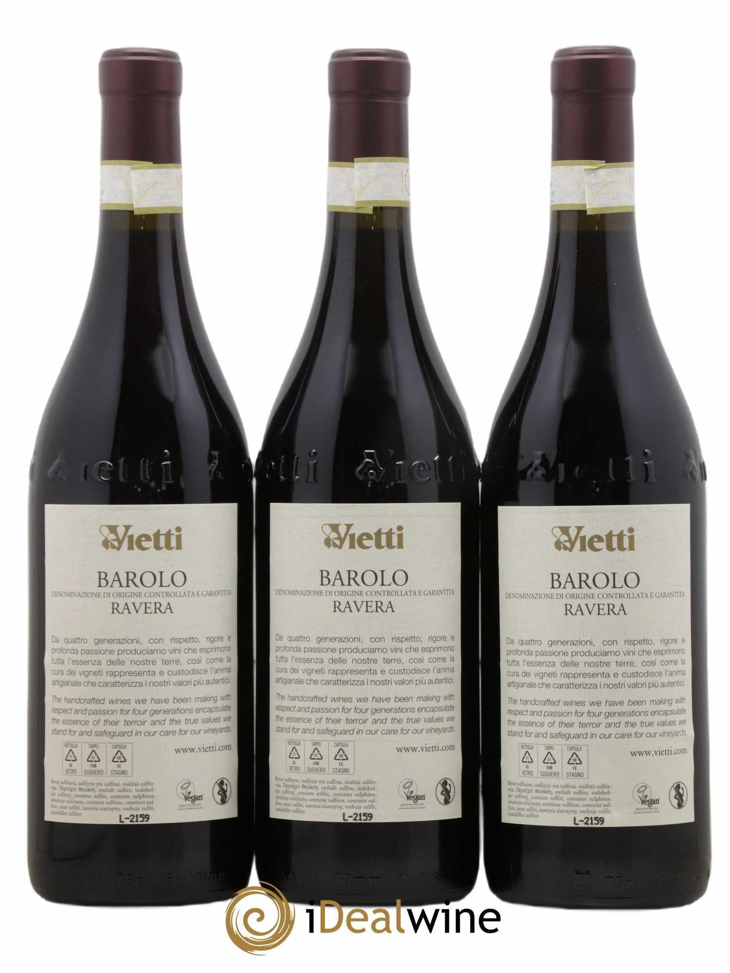 Barolo DOCG Ravera Vietti 2018 - Posten von 6 Flaschen - 2