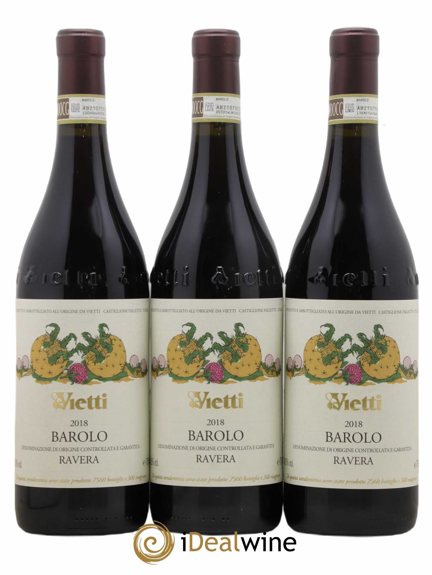 Barolo DOCG Ravera Vietti 2018 - Posten von 6 Flaschen - 3