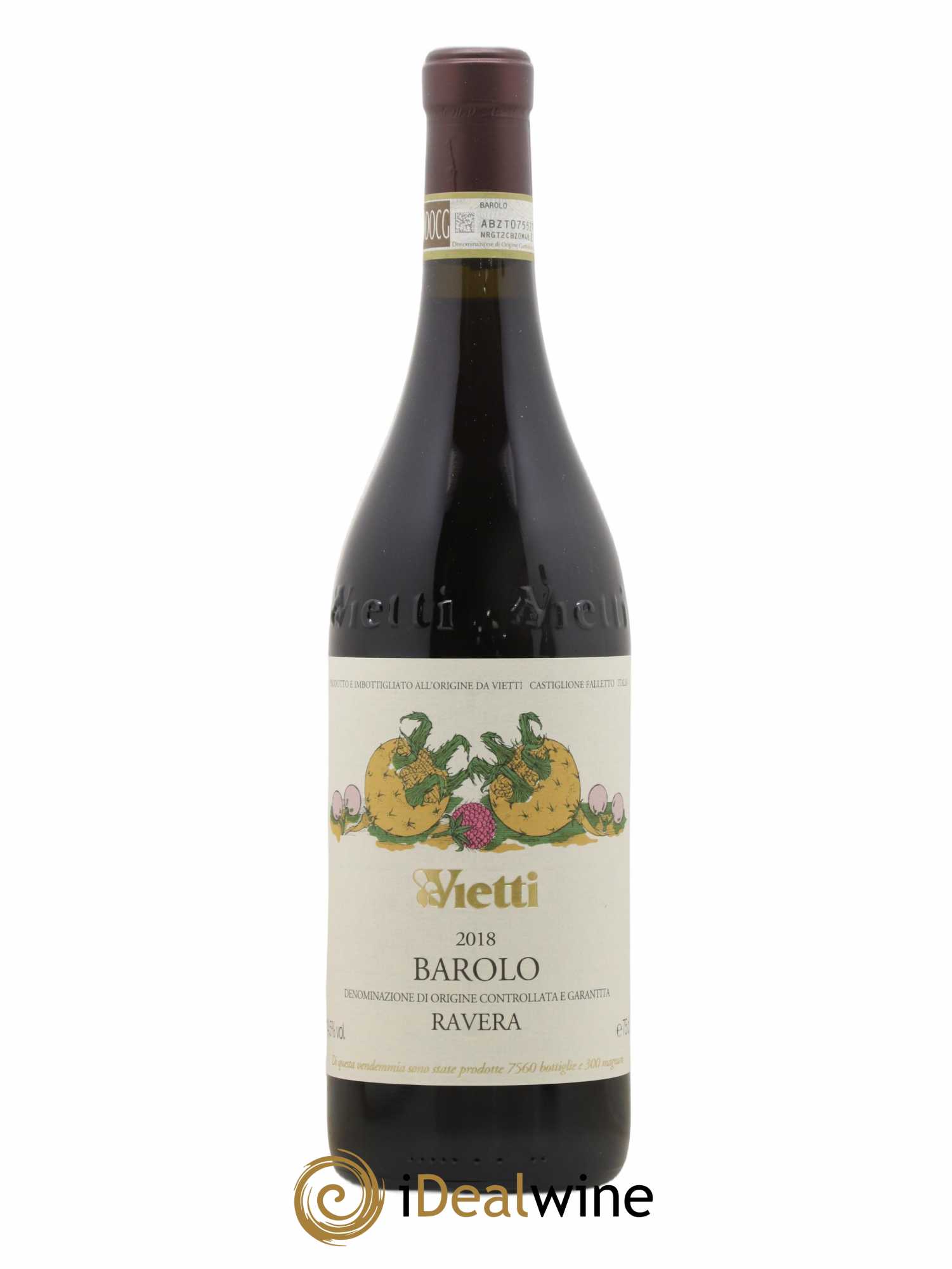 Barolo DOCG Ravera Vietti 2018 - Posten von 1 Flasche - 0