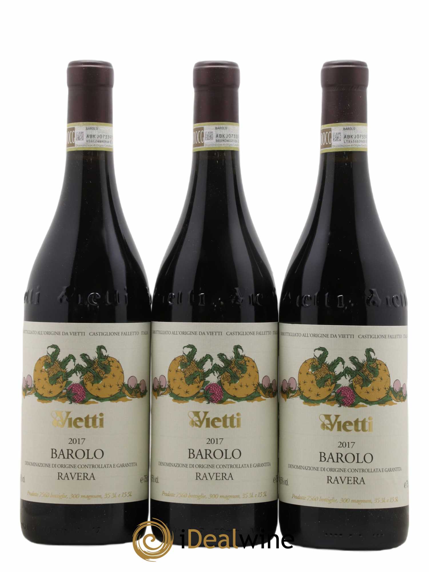 Barolo DOCG Ravera Vietti 2017 - Lot de 6 bouteilles - 1