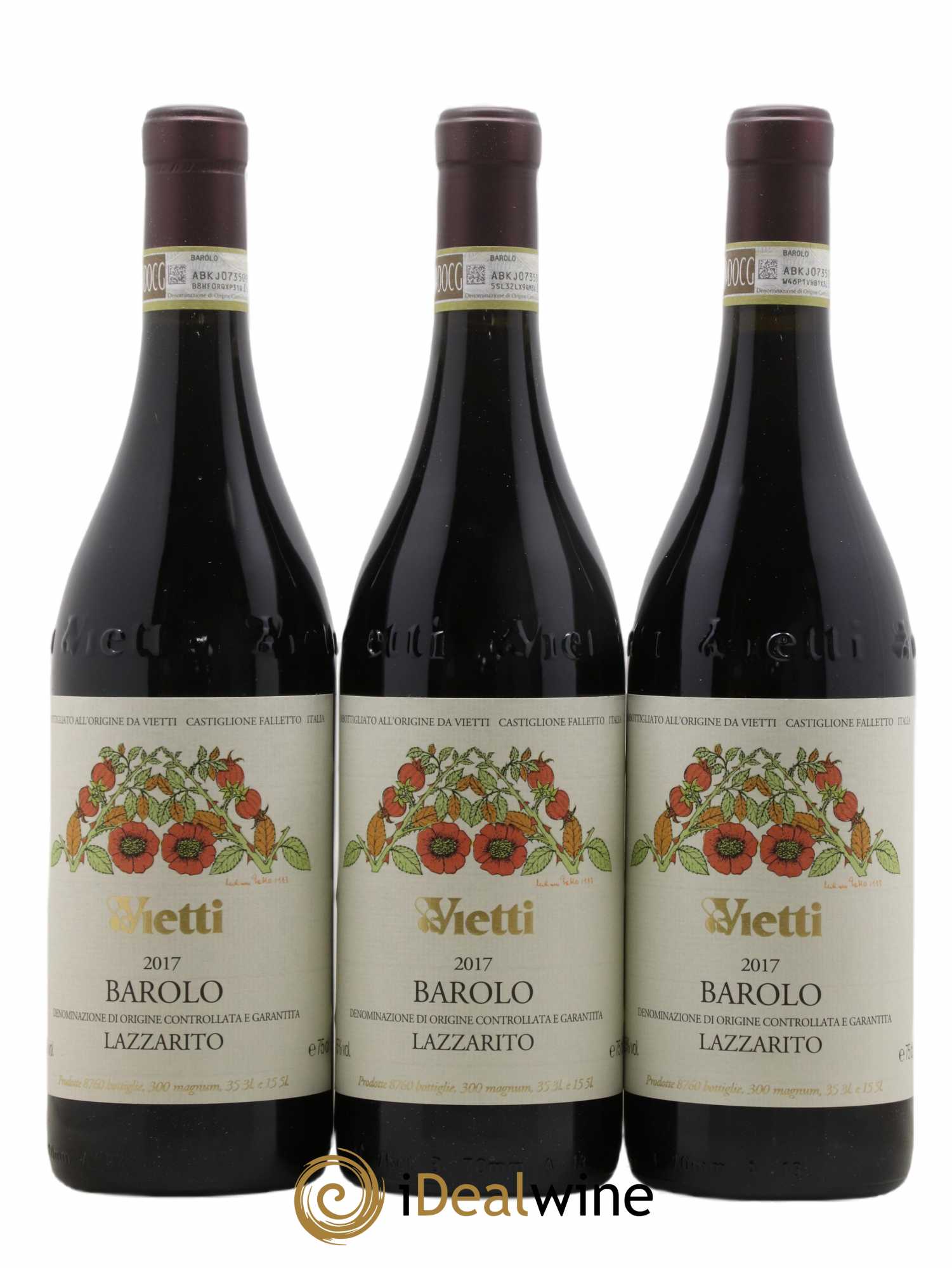 Barolo DOCG Lazzarito Vietti 2017 - Lot de 6 bouteilles - 1