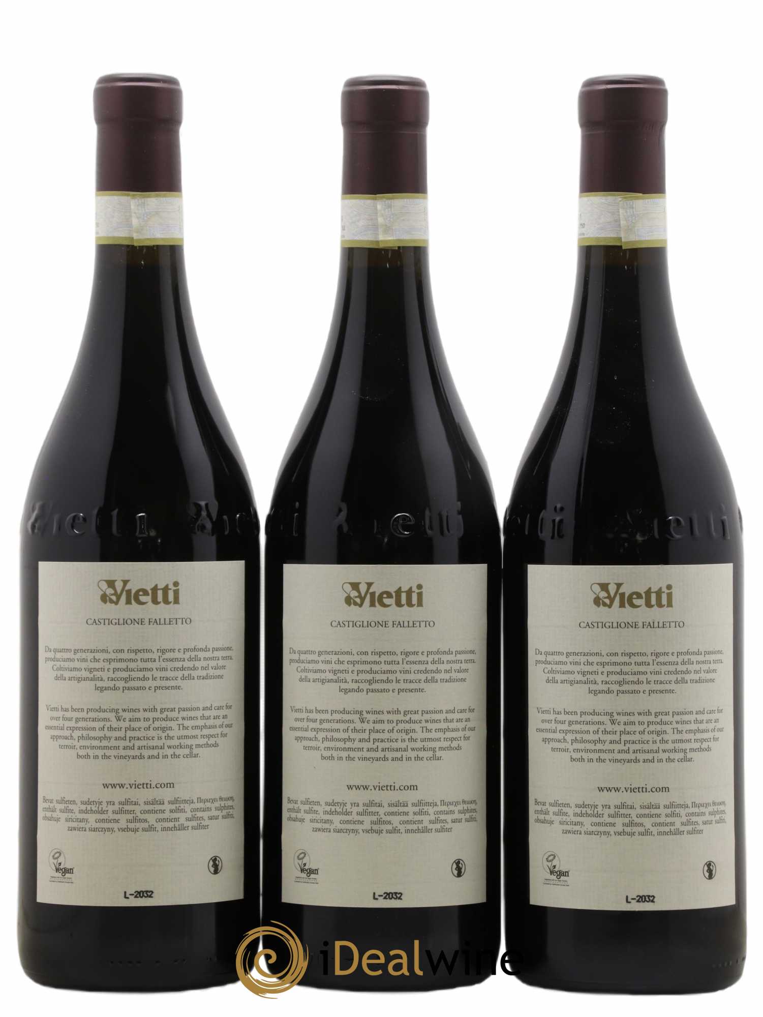 Barolo DOCG Lazzarito Vietti 2017 - Lot de 3 bouteilles - 1