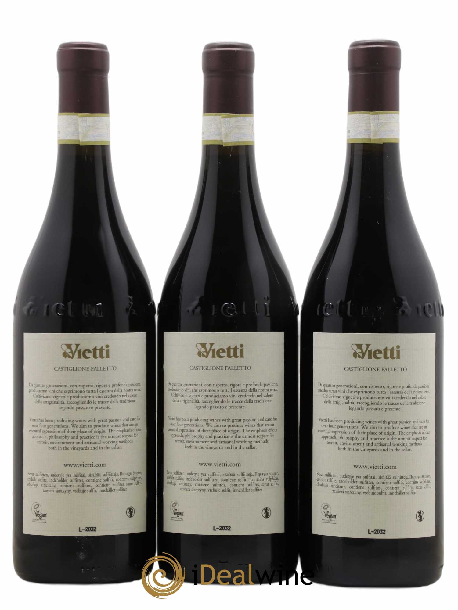 Barolo DOCG Lazzarito Vietti 2017 - Lot de 3 bouteilles - 1