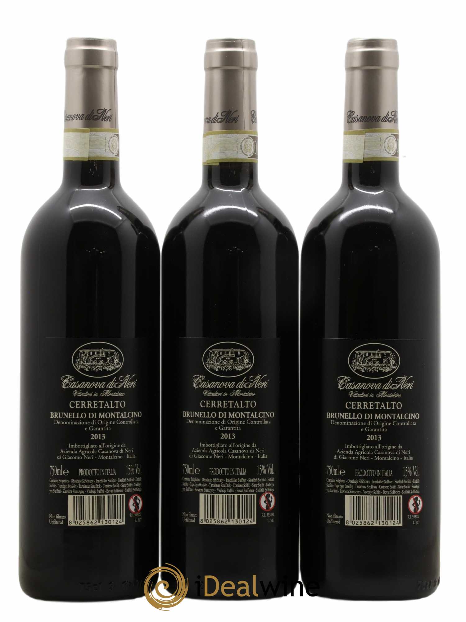 Brunello di Montalcino Cerretalto - Casanova di Neri 2013 - Lot de 3 bouteilles - 1
