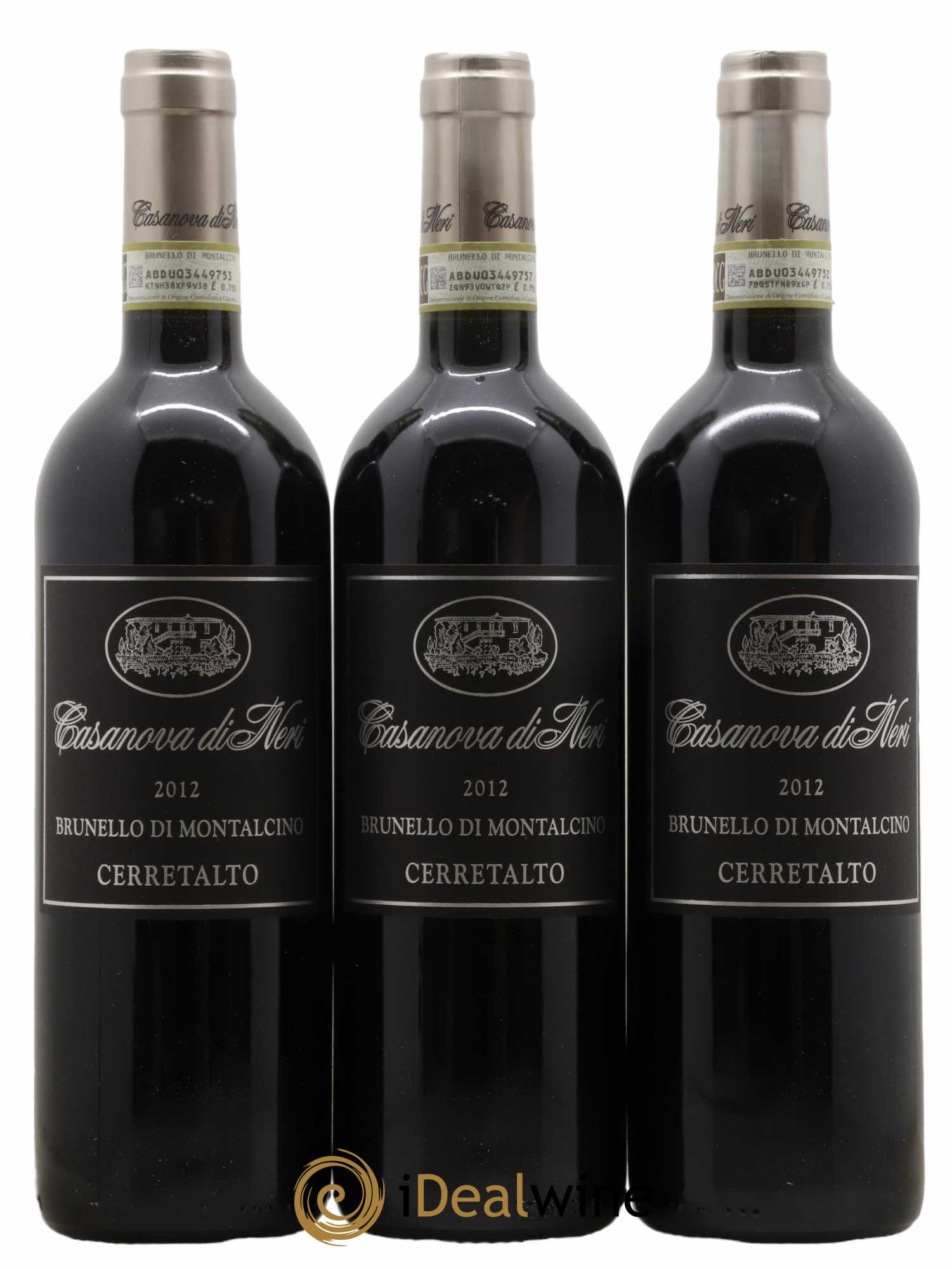 Brunello di Montalcino Cerretalto - Casanova di Neri 2012 - Lot de 3 bouteilles - 0