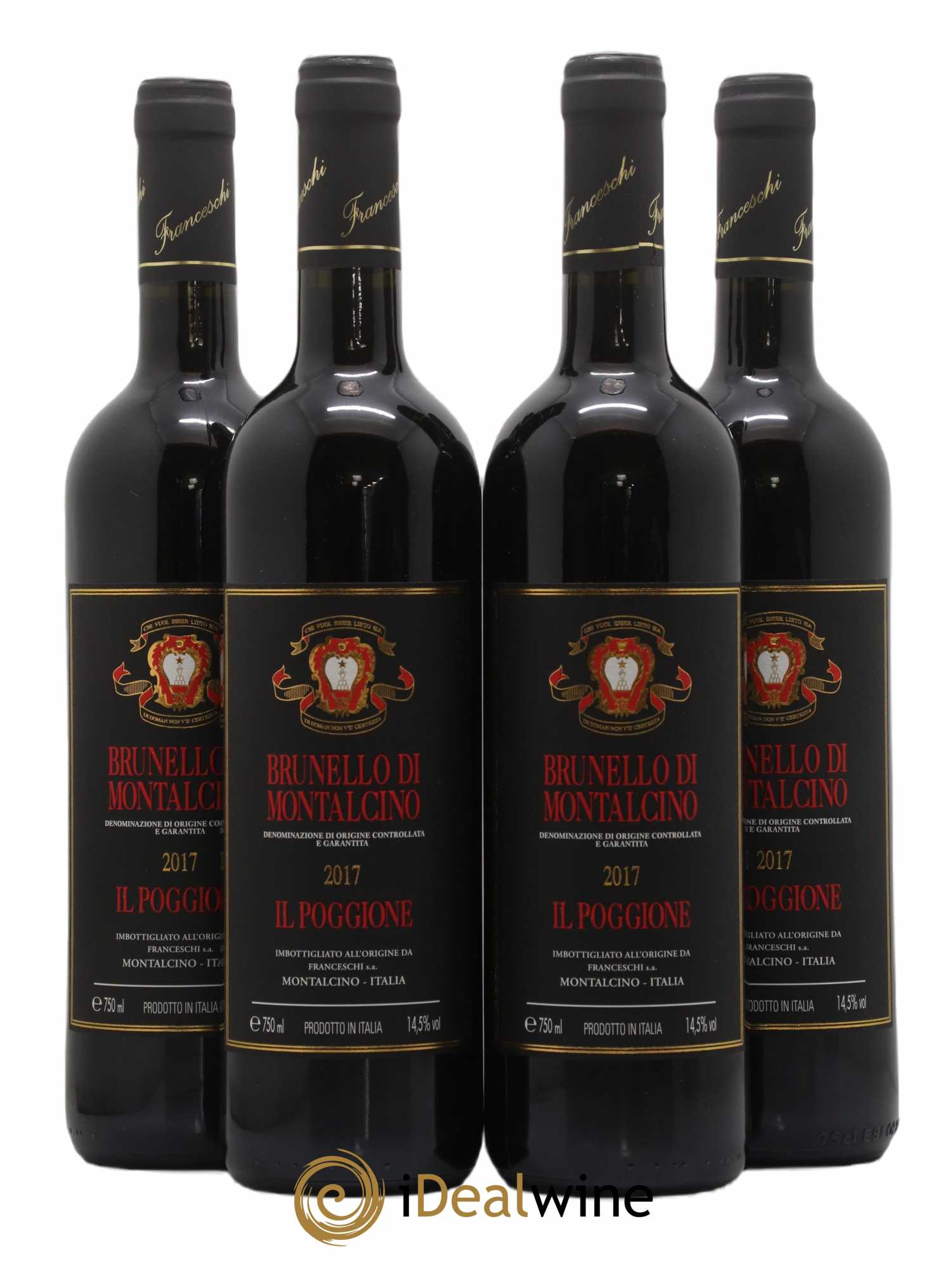 Brunello di Montalcino DOCG Il Poggione Lavinio Franceschi 2017 - Lot de 4 bouteilles - 0