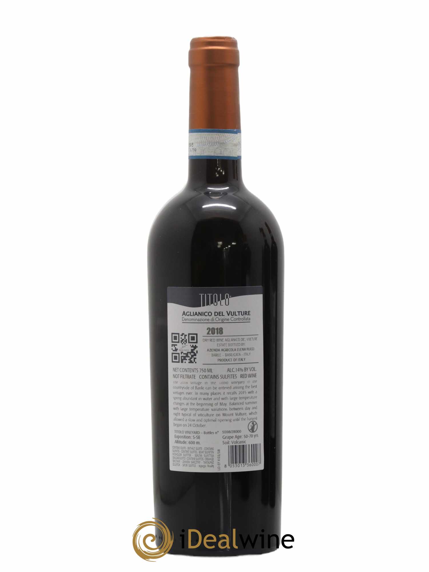 Aglianico del Vulture DOC Elena Fucci Titolo 2018 - Lot de 1 bouteille - 1