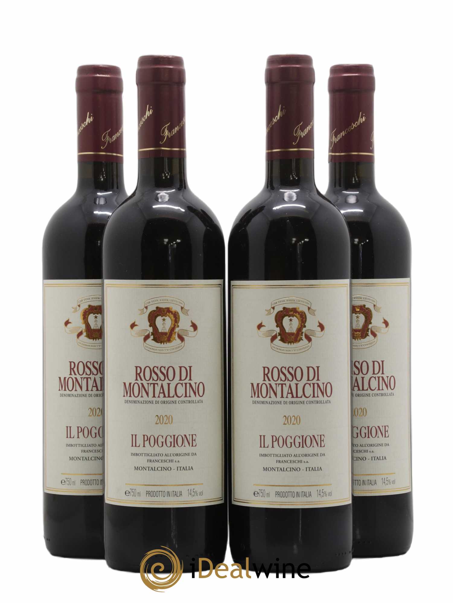 Rosso di Montalcino DOC Il Poggione Lavinio Franceschi 2020 - Lot de 4 bouteilles - 0