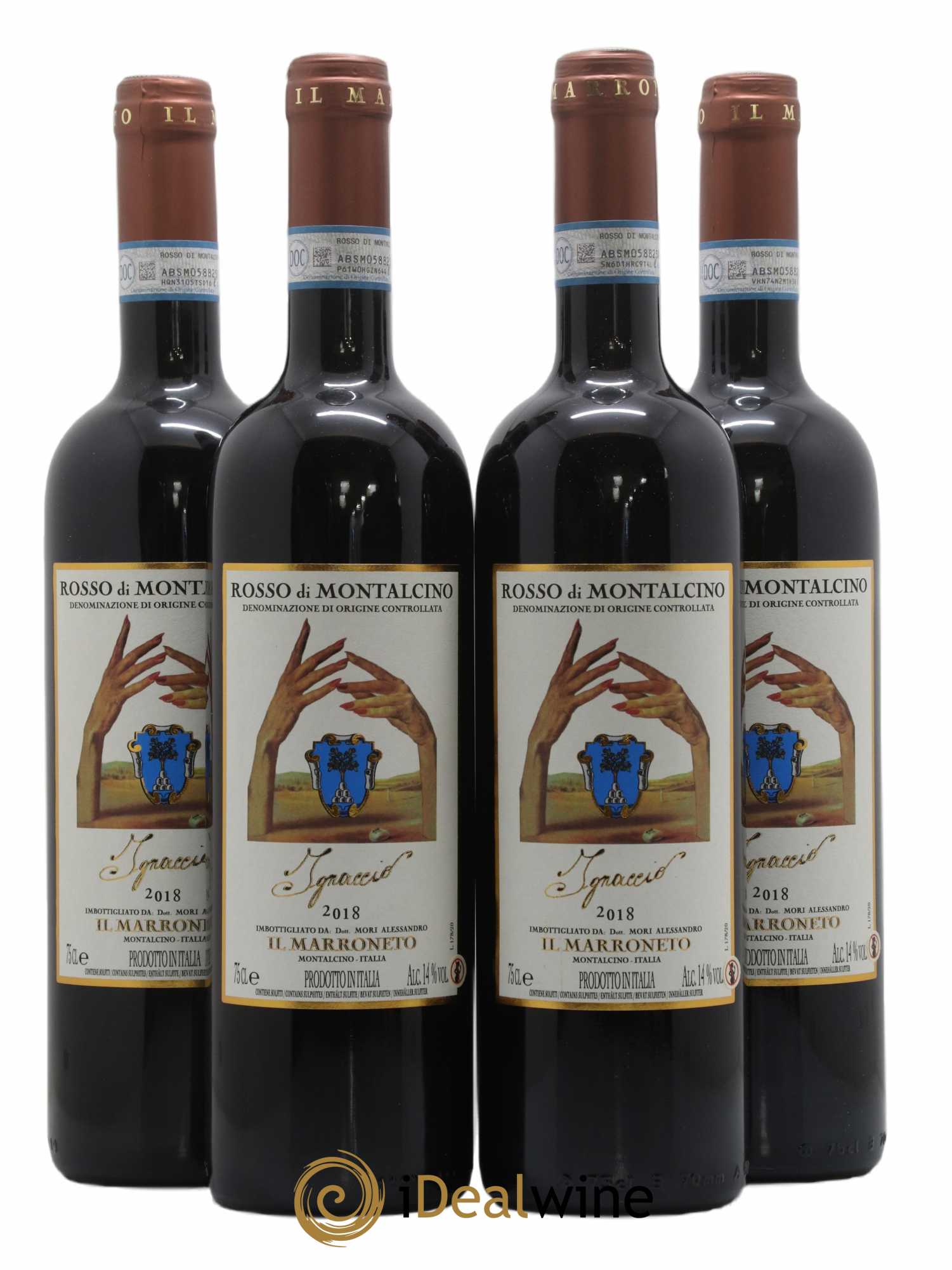 Rosso di Montalcino DOC Ignaccio - Il Marroneto 2018 - Lot de 4 bouteilles - 0