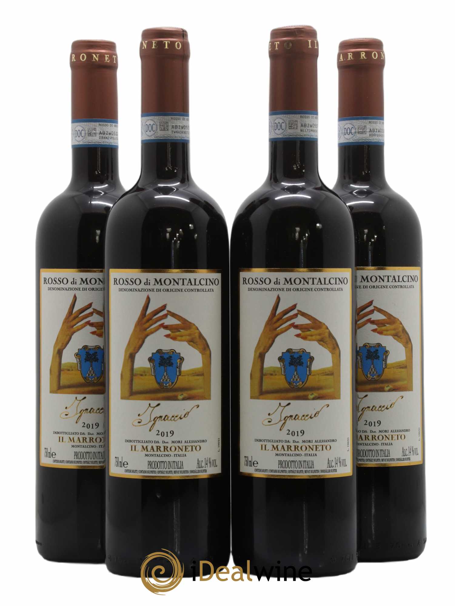 Rosso di Montalcino DOC Ignaccio - Il Marroneto 2019 - Lot de 4 bouteilles - 0
