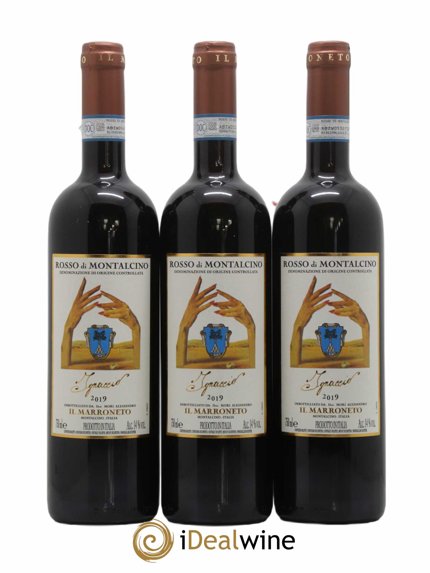 Rosso di Montalcino DOC Ignaccio - Il Marroneto 2019 - Lot de 3 bouteilles - 0