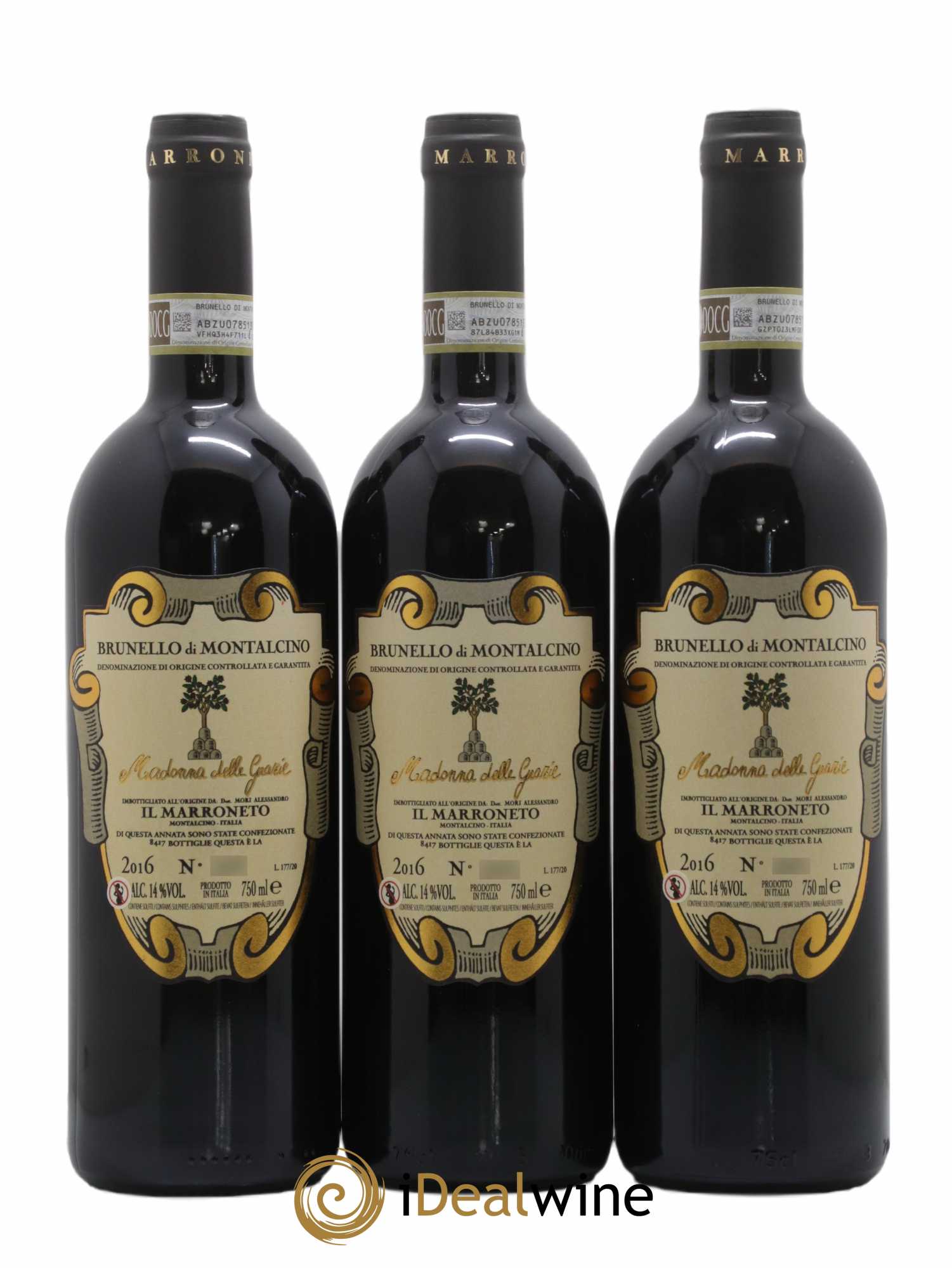 Brunello di Montalcino DOCG Madonna delle Grazie Il Marroneto 2016 - Lot de 3 bouteilles - 0