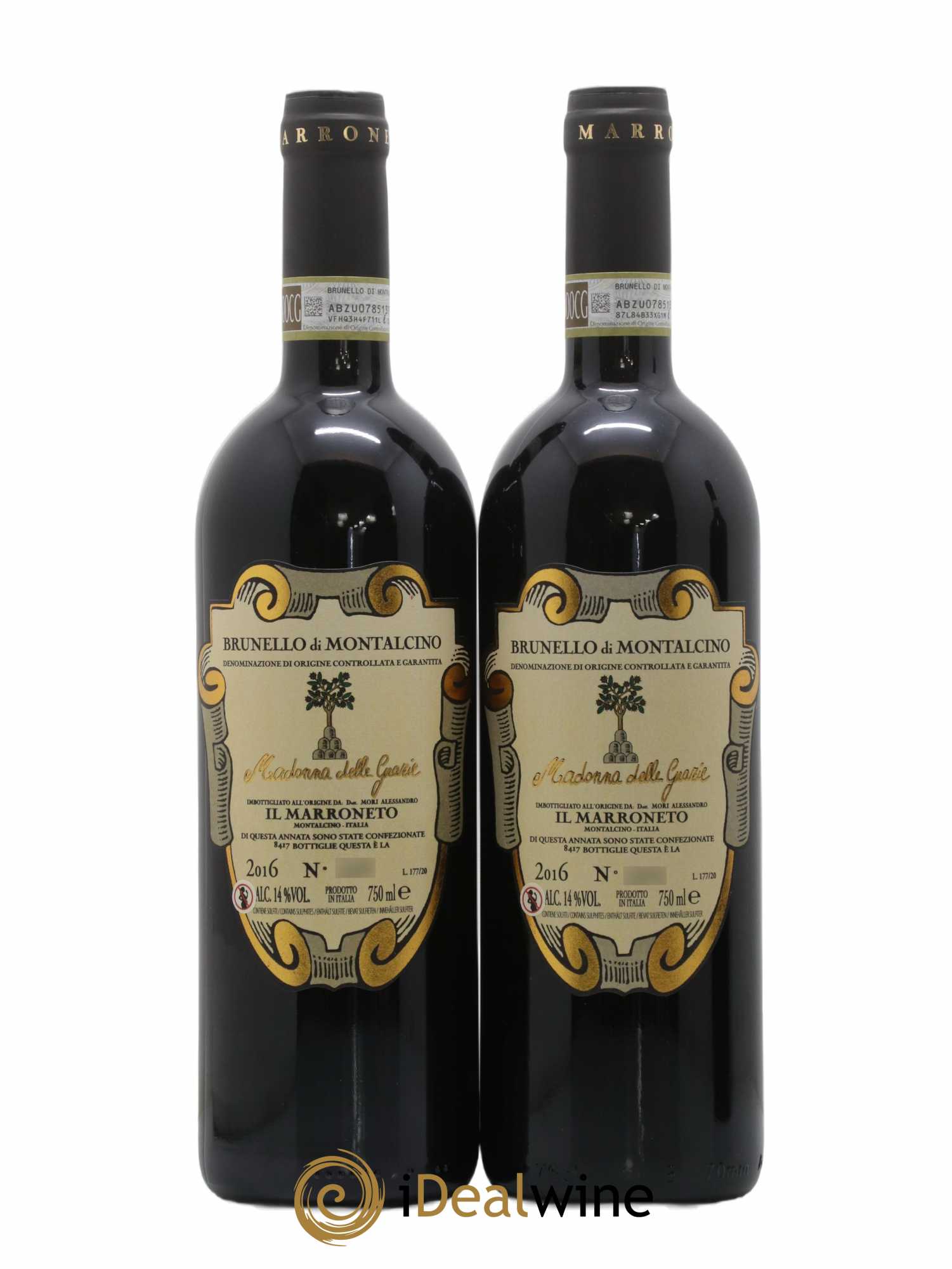 Brunello di Montalcino DOCG Madonna delle Grazie Il Marroneto 2016 - Lot de 2 bouteilles - 0