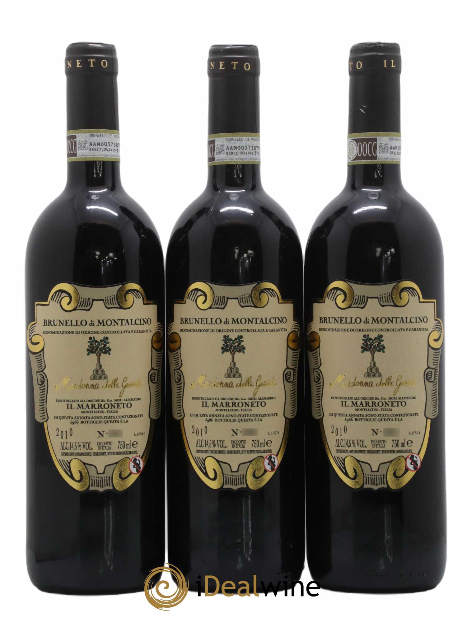 Brunello di Montalcino DOCG Madonna delle Grazie Il Marroneto 2010 - Lot de 3 bouteilles - 0