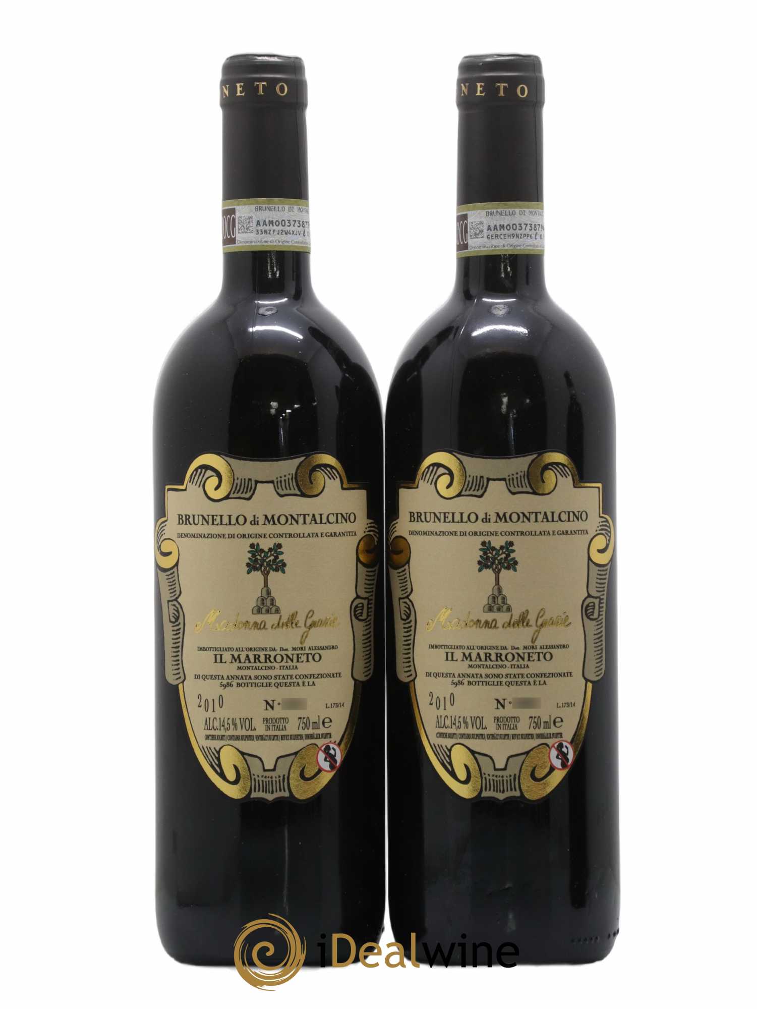 Brunello di Montalcino DOCG Madonna delle Grazie Il Marroneto 2010 - Lot de 2 bouteilles - 0